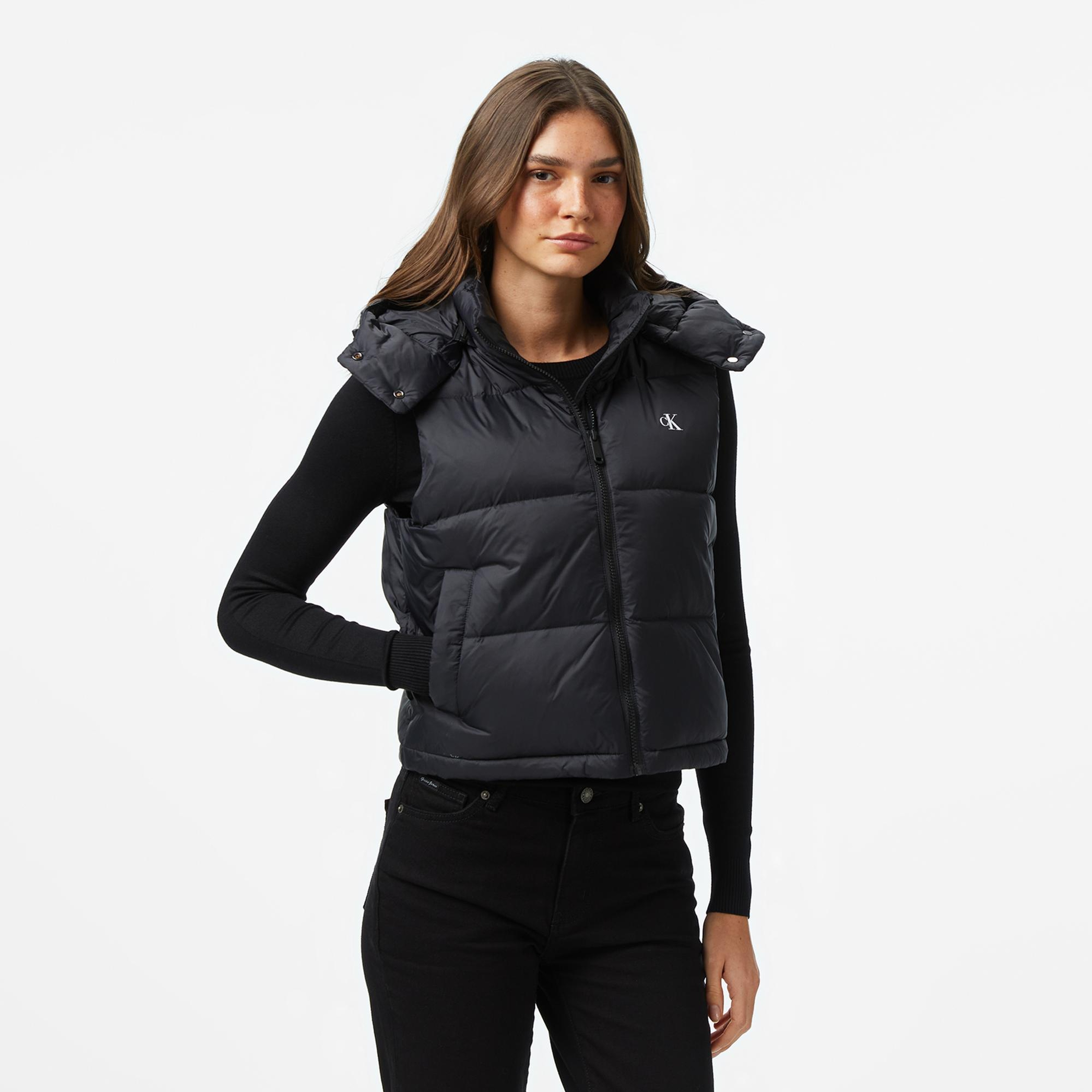 Calvin Klein Essential Midweight Puffer Kadın Siyah Yelek