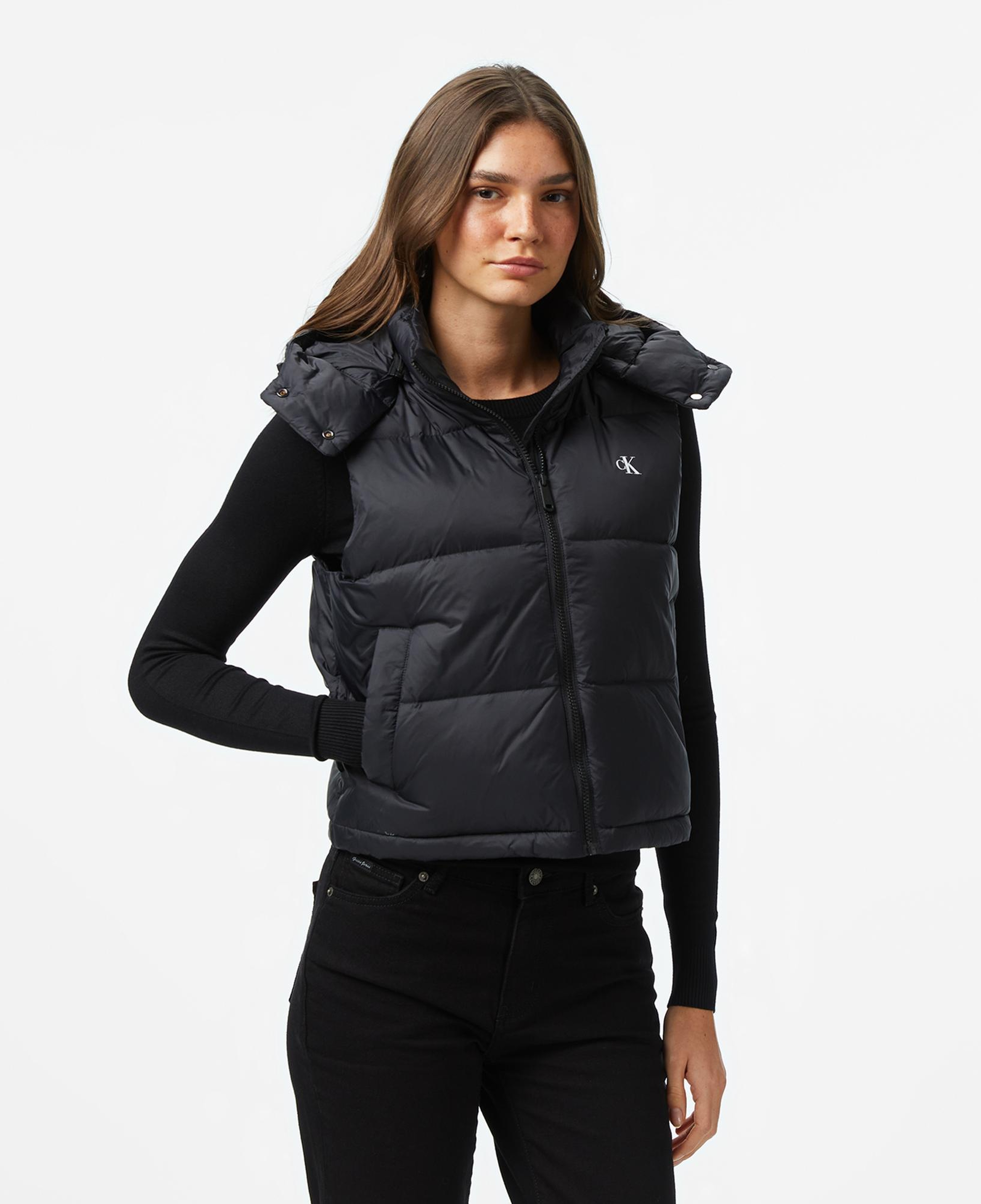 Calvin Klein Essential Midweight Puffer Kadın Siyah Yelek