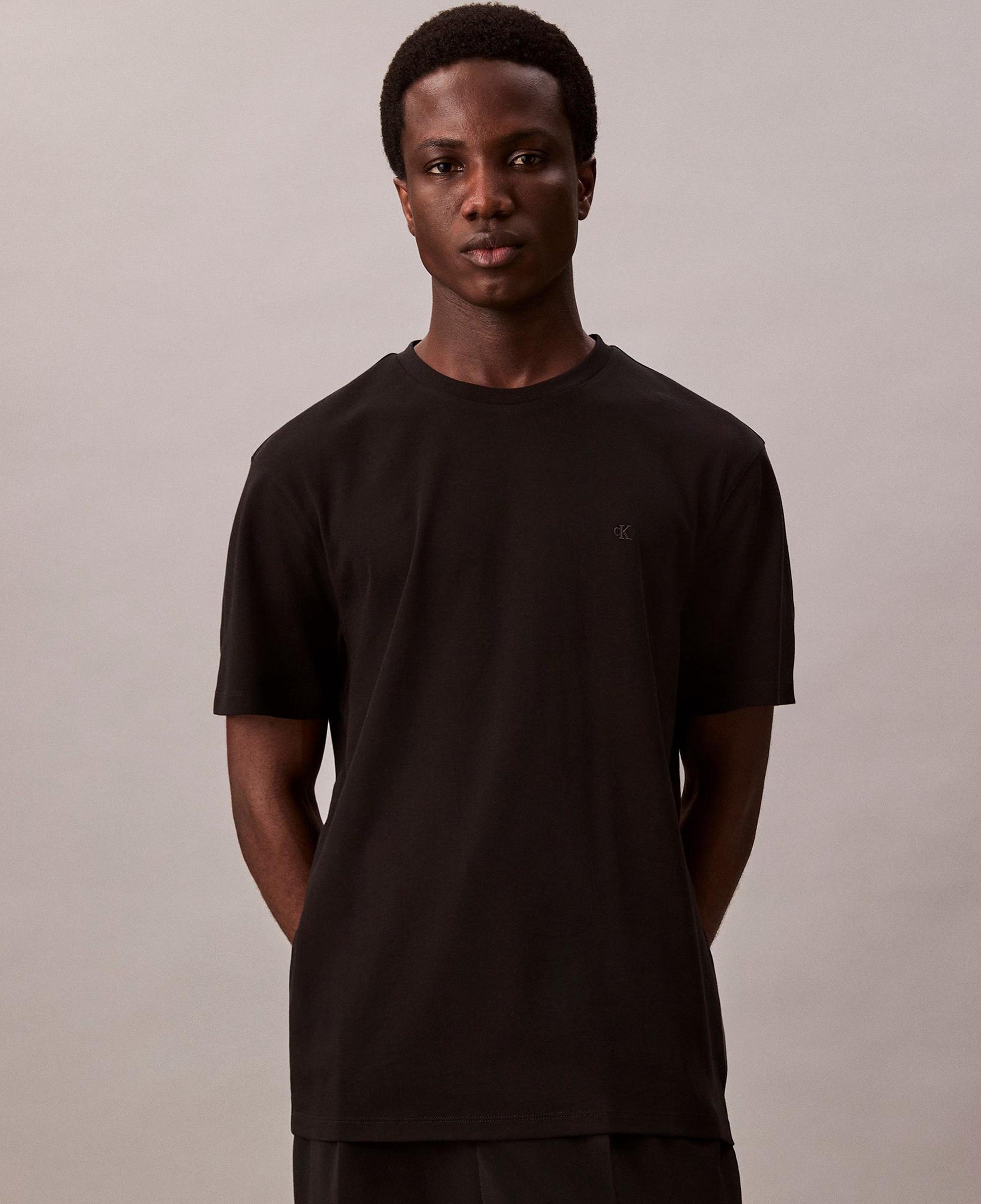 Calvin Klein Supima Chest Erkek Siyah T-Shirt