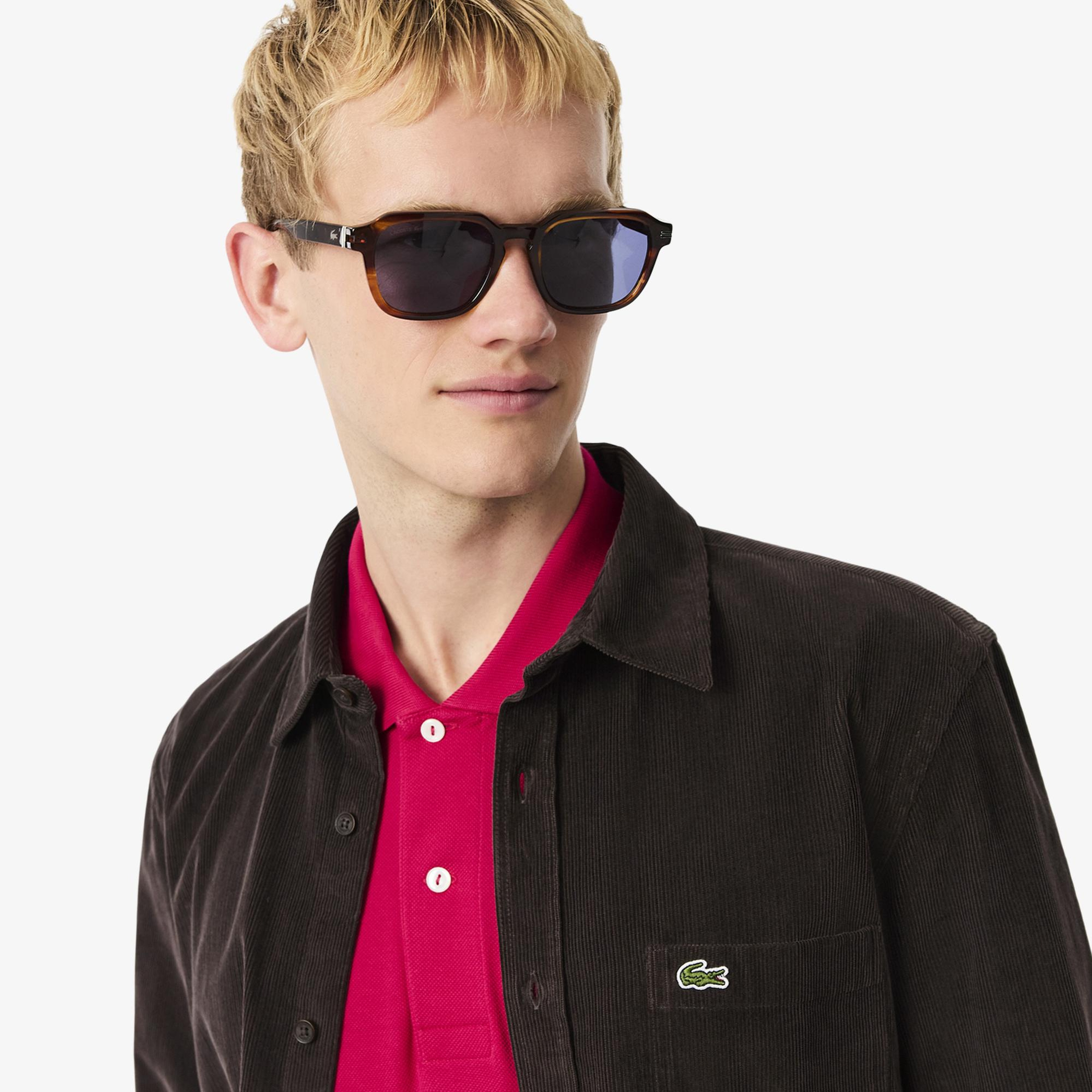Lacoste Erkek Regular Fit Kadife Kahverengi Gömlek