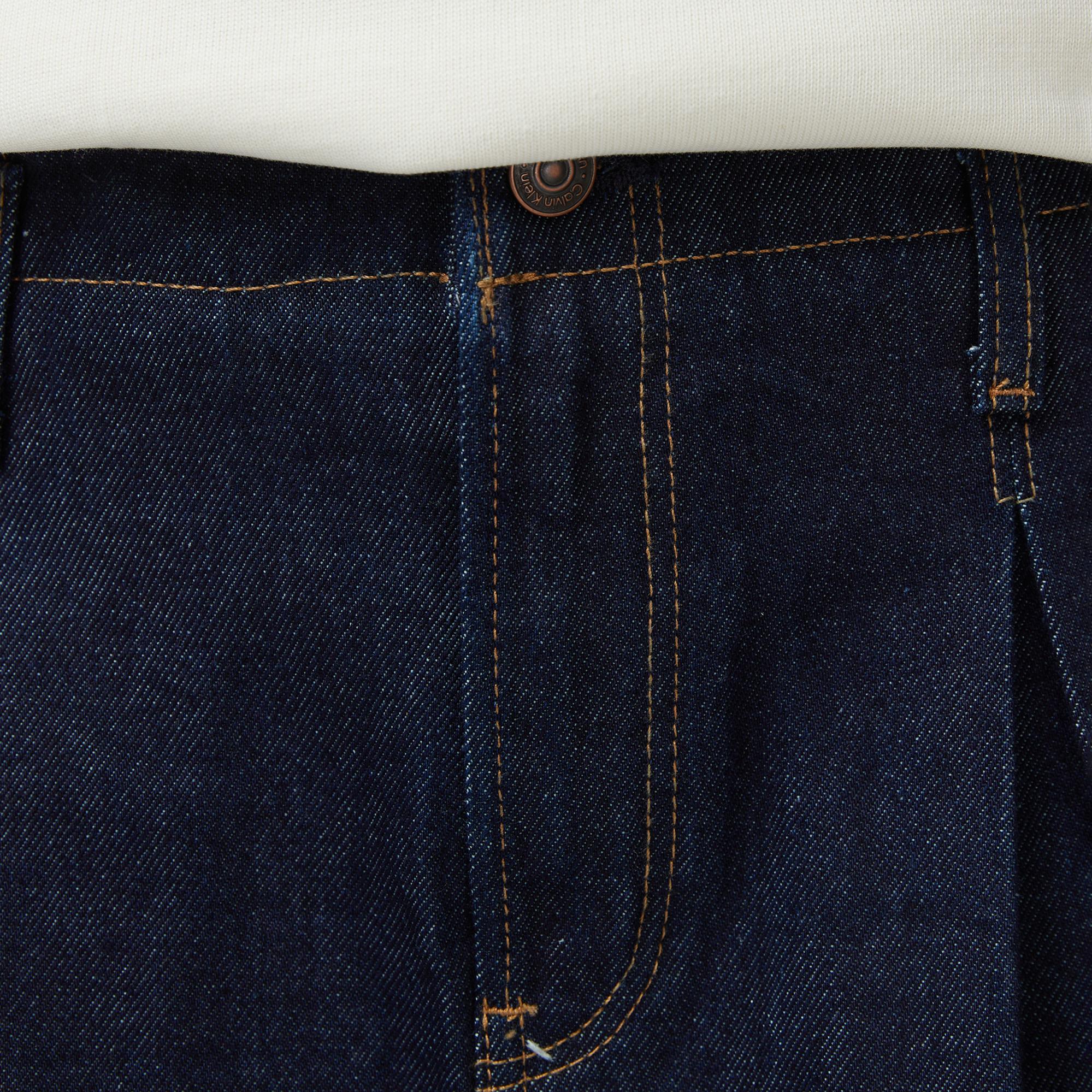 Calvin Klein Pleated Denim Classic Kadın Lacivert Etek