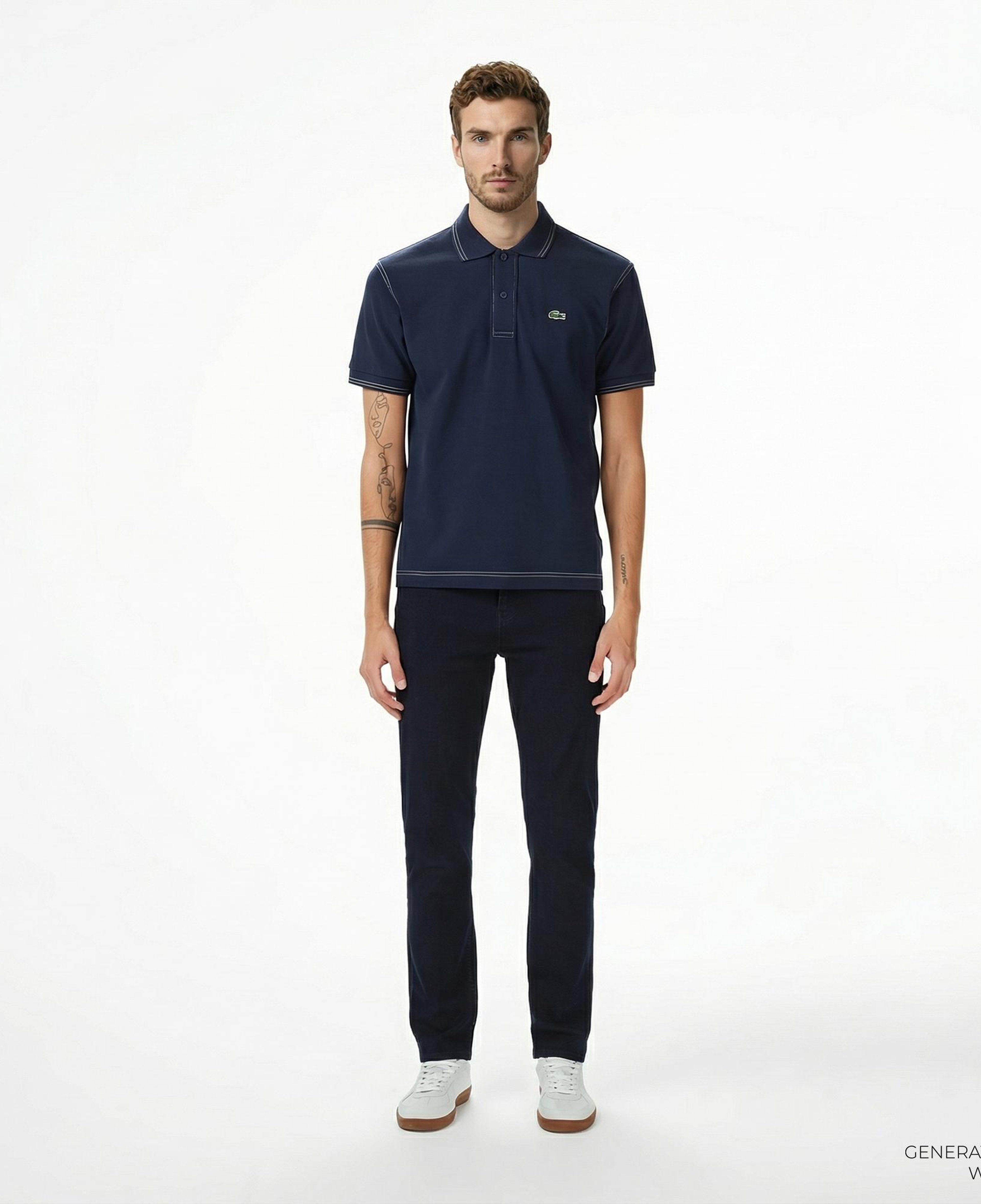 Lacoste Erkek Slim Fit Koyu Mavi Jean Pantolon