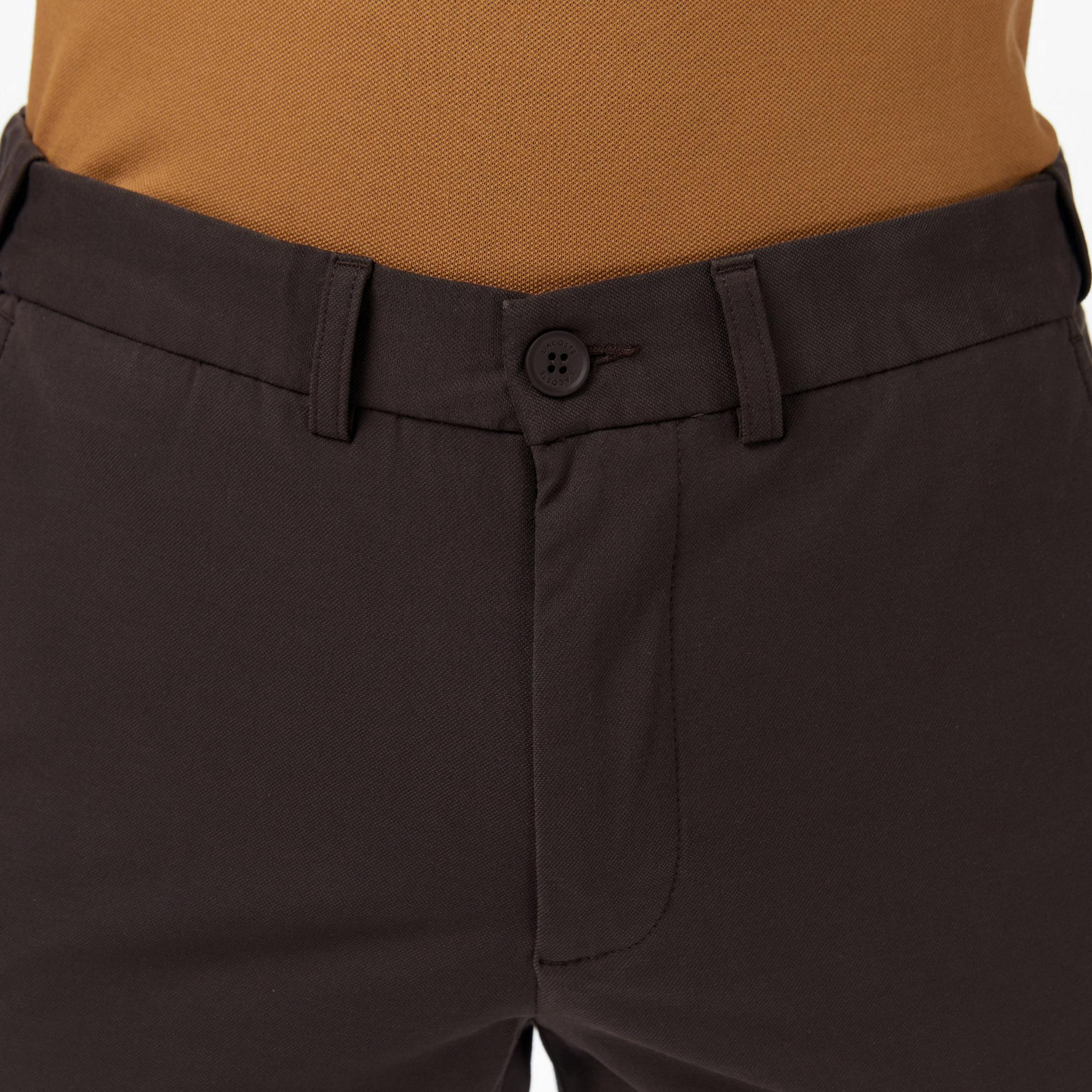 Lacoste Erkek Slim Fit Kahverengi Chino Pantolon