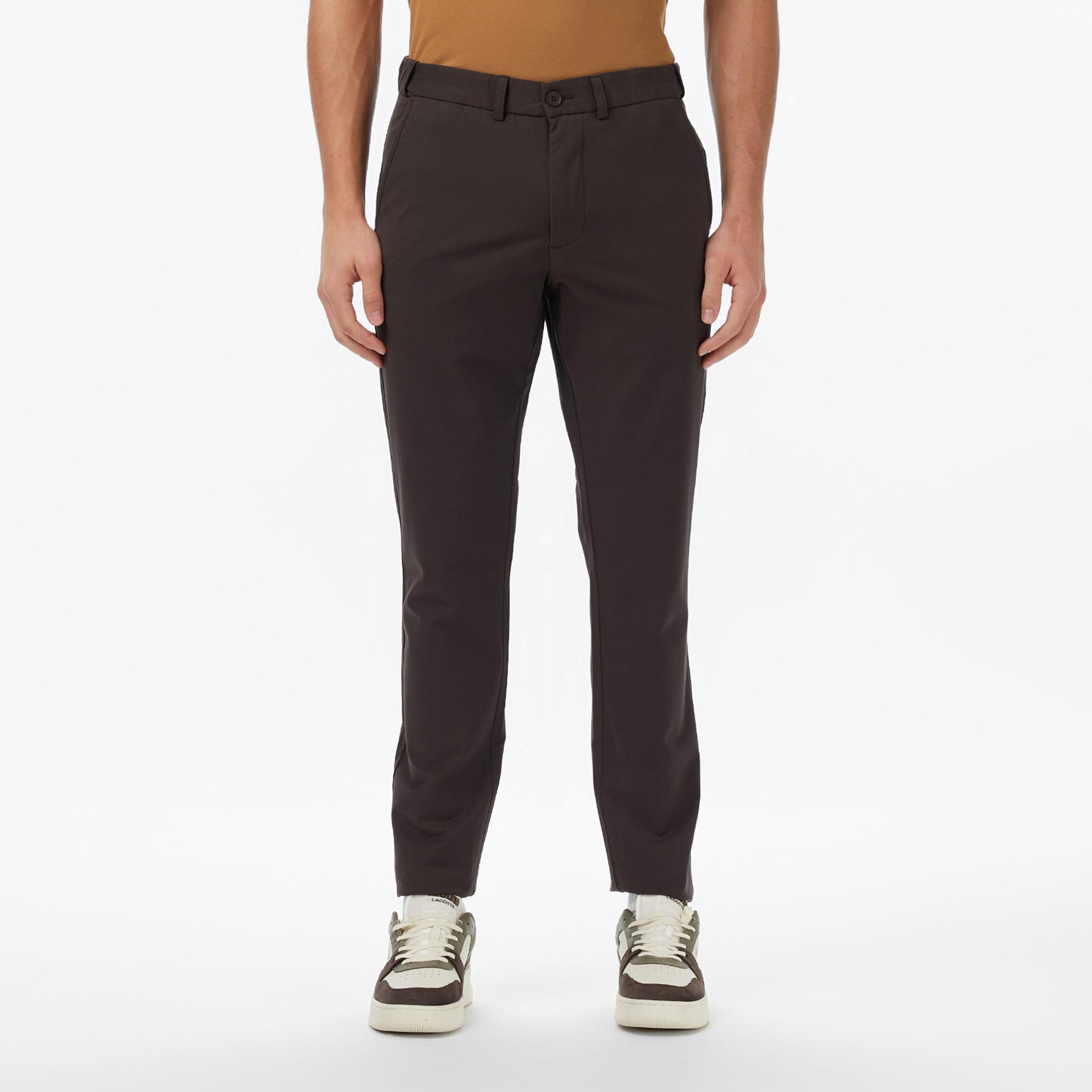 Lacoste Erkek Slim Fit Kahverengi Chino Pantolon