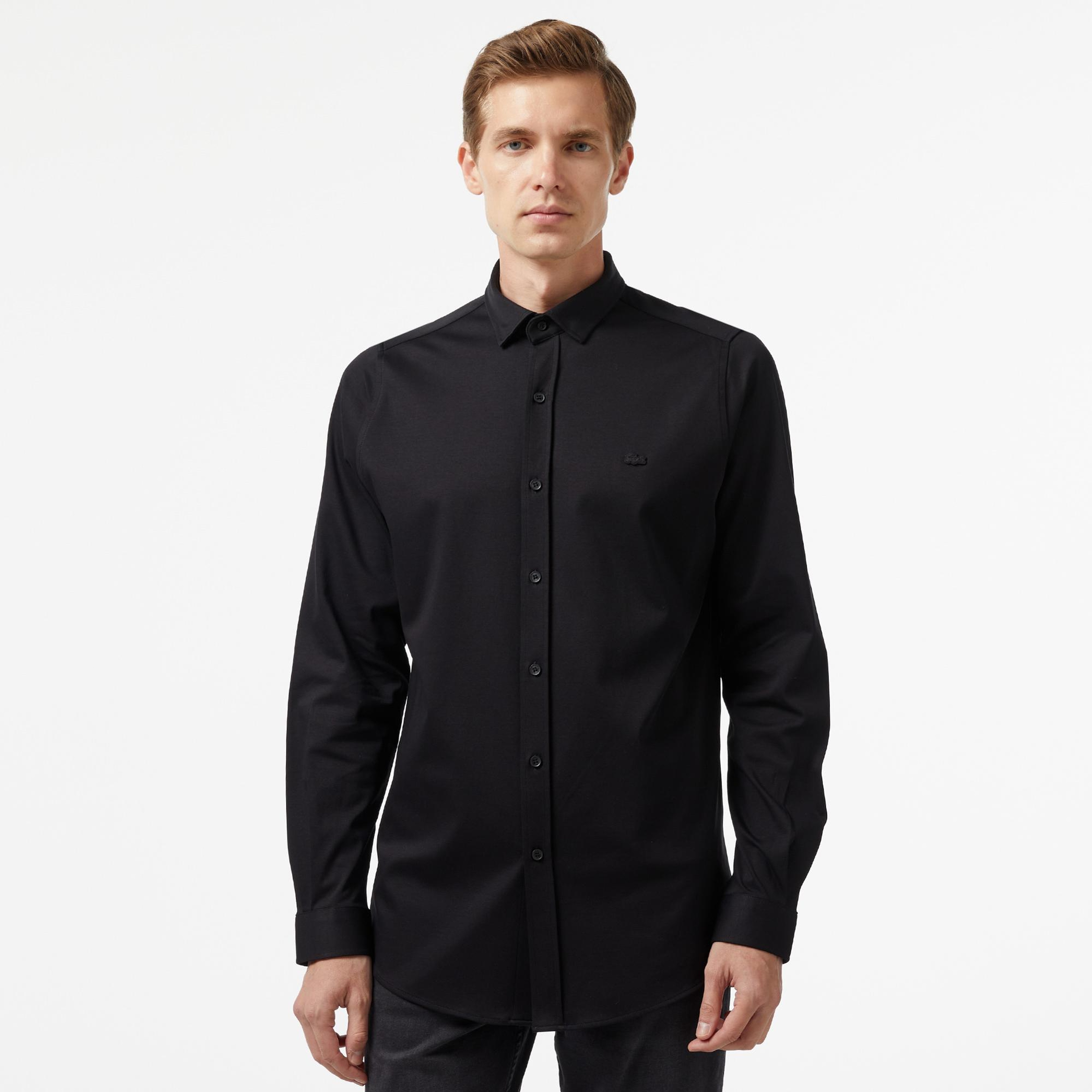 Lacoste Erkek Slim Fit Siyah Gömlek