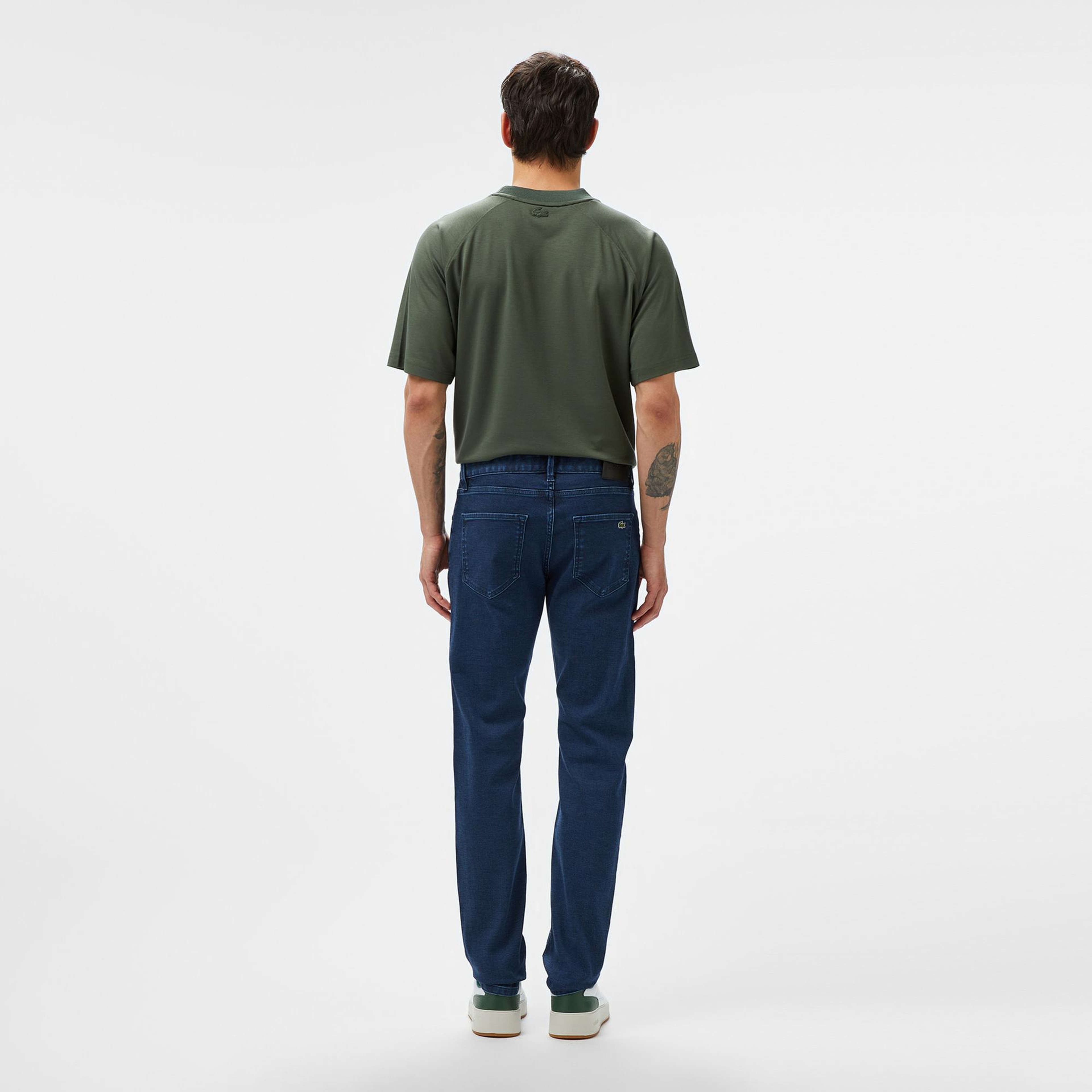 Lacoste Erkek Slim Fit Mavi Jean Pantolon