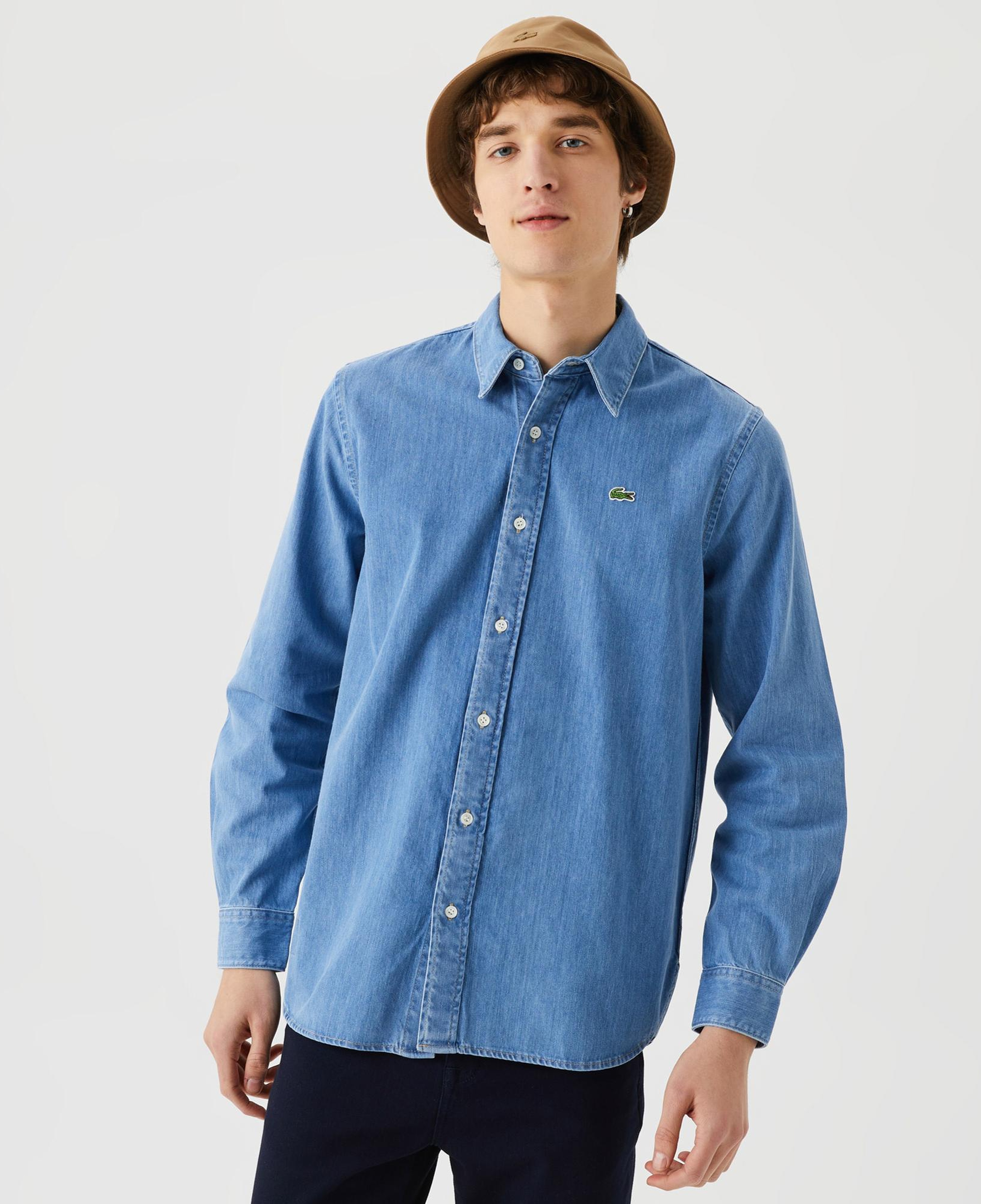 Lacoste Erkek Regular Fit Denim Mavi Gömlek