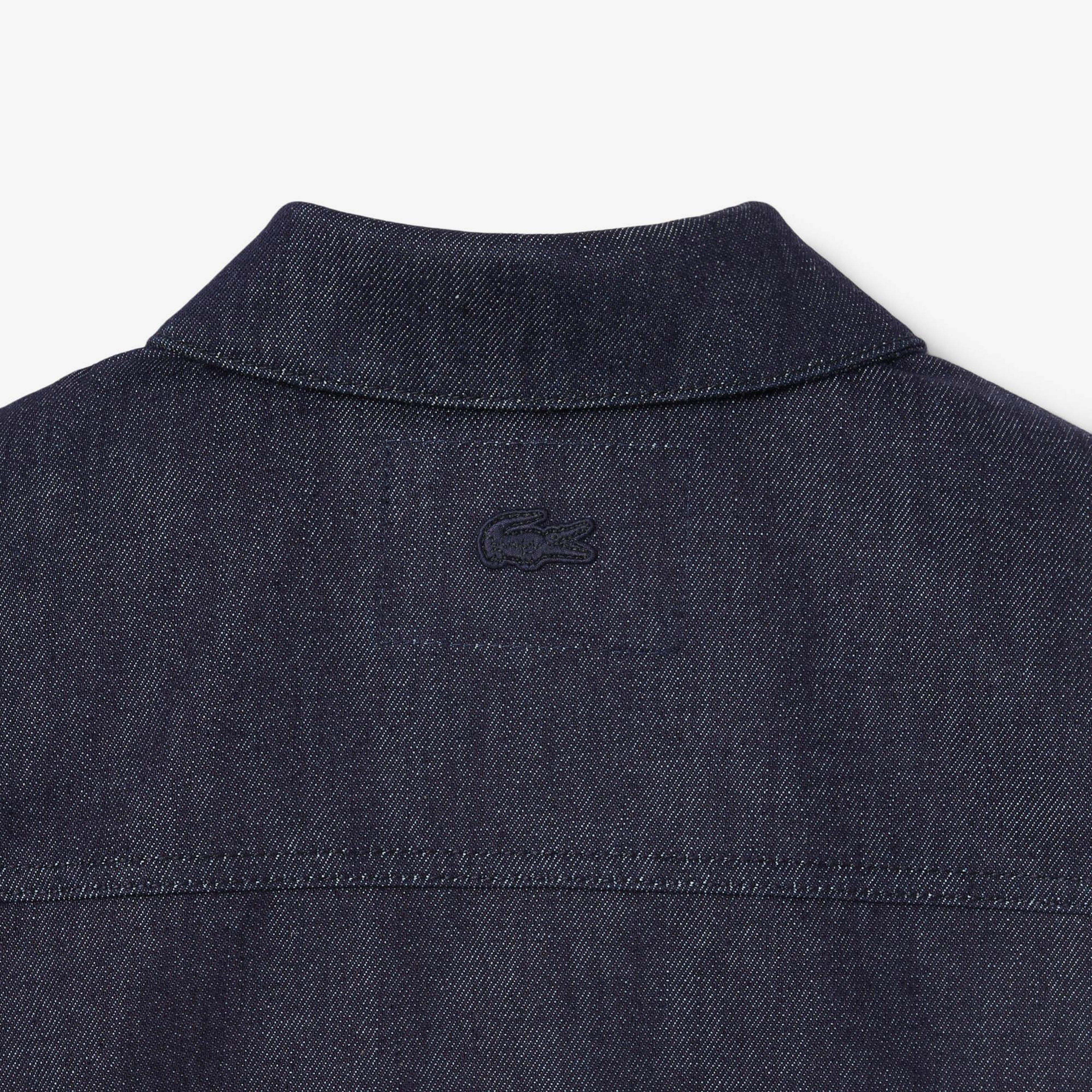 Lacoste Runway Erkek Regular Fit Gömlek Yaka Denim Lacivert Ceket