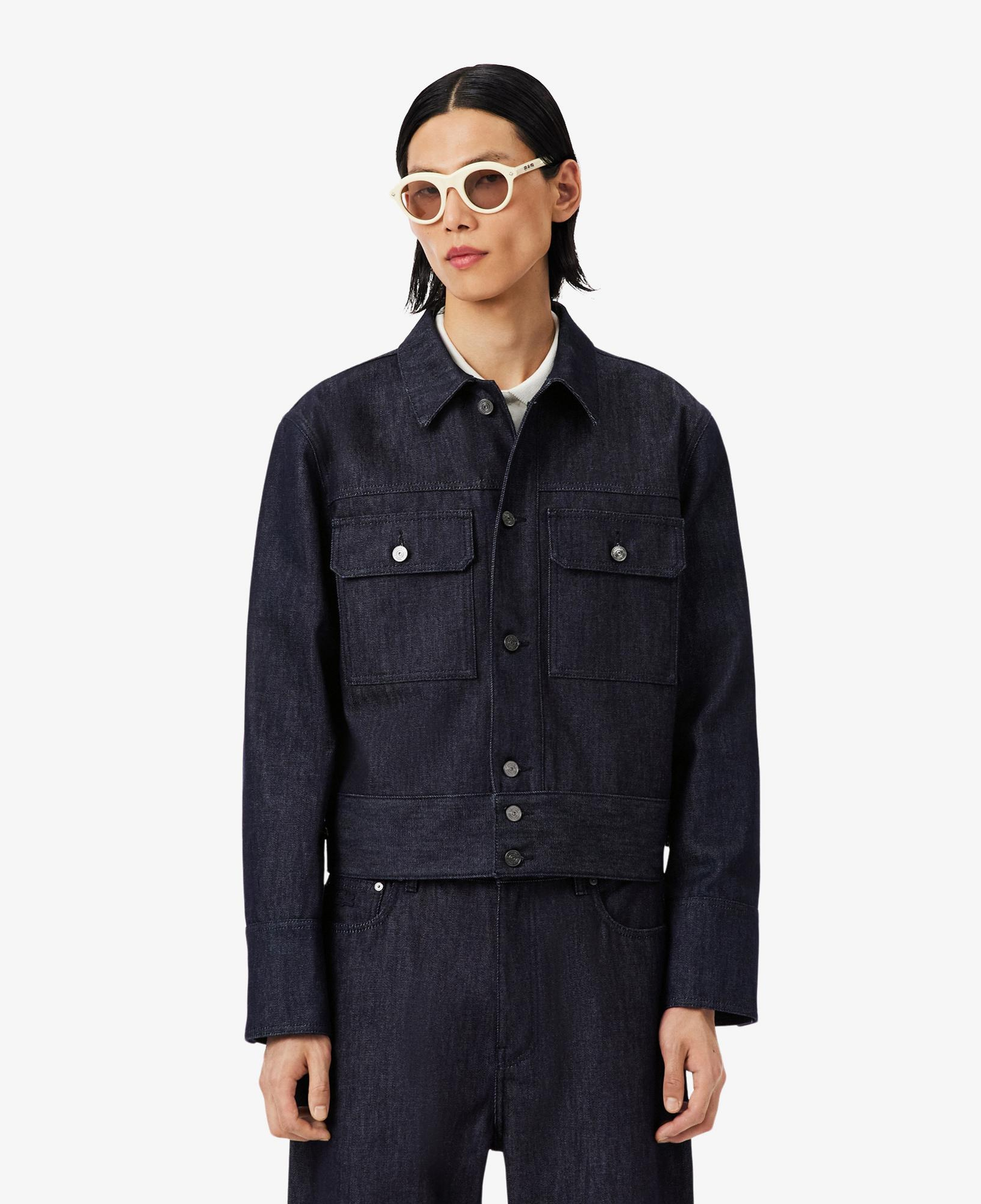 Lacoste Runway Erkek Regular Fit Gömlek Yaka Denim Lacivert Ceket