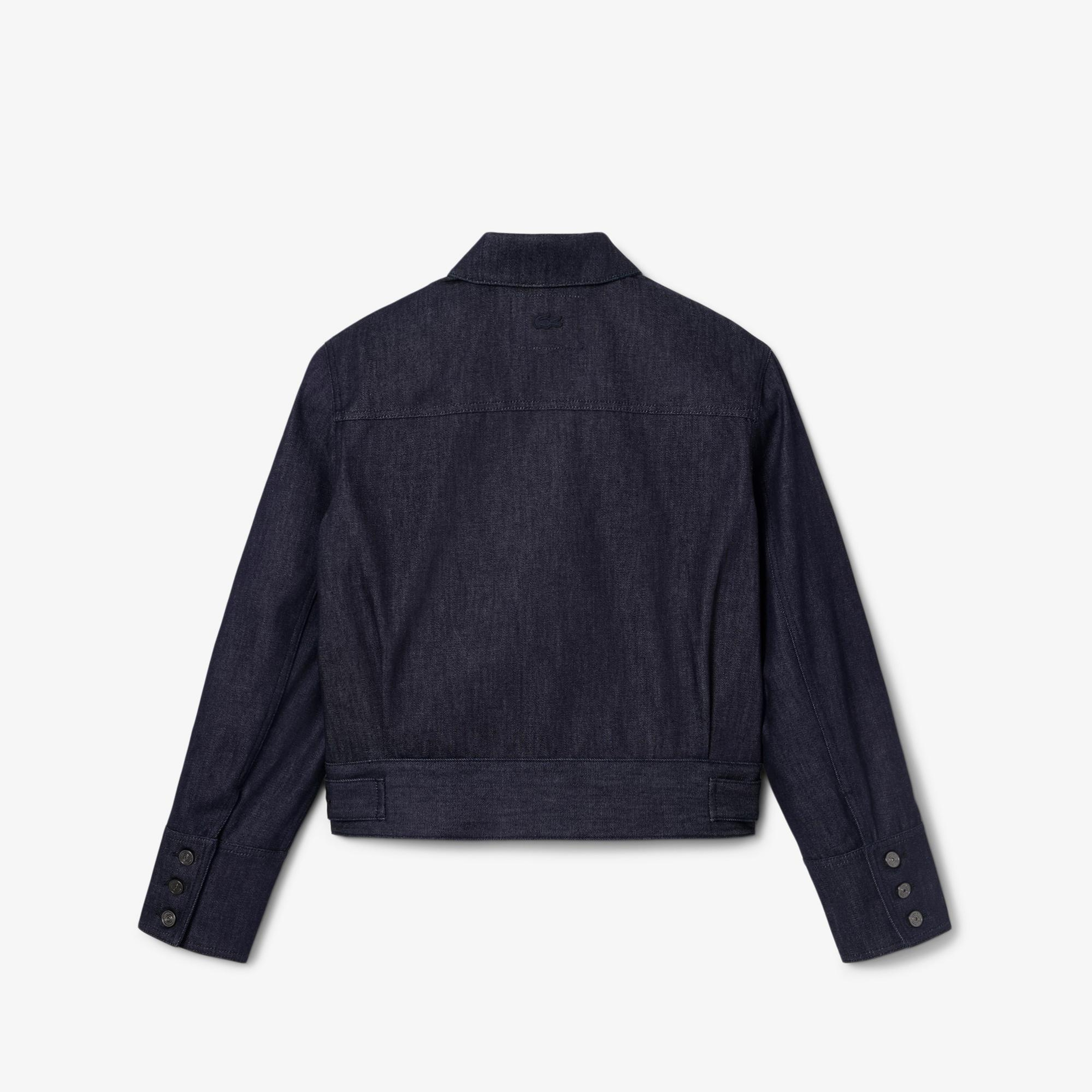 Lacoste Runway Erkek Regular Fit Gömlek Yaka Denim Lacivert Ceket