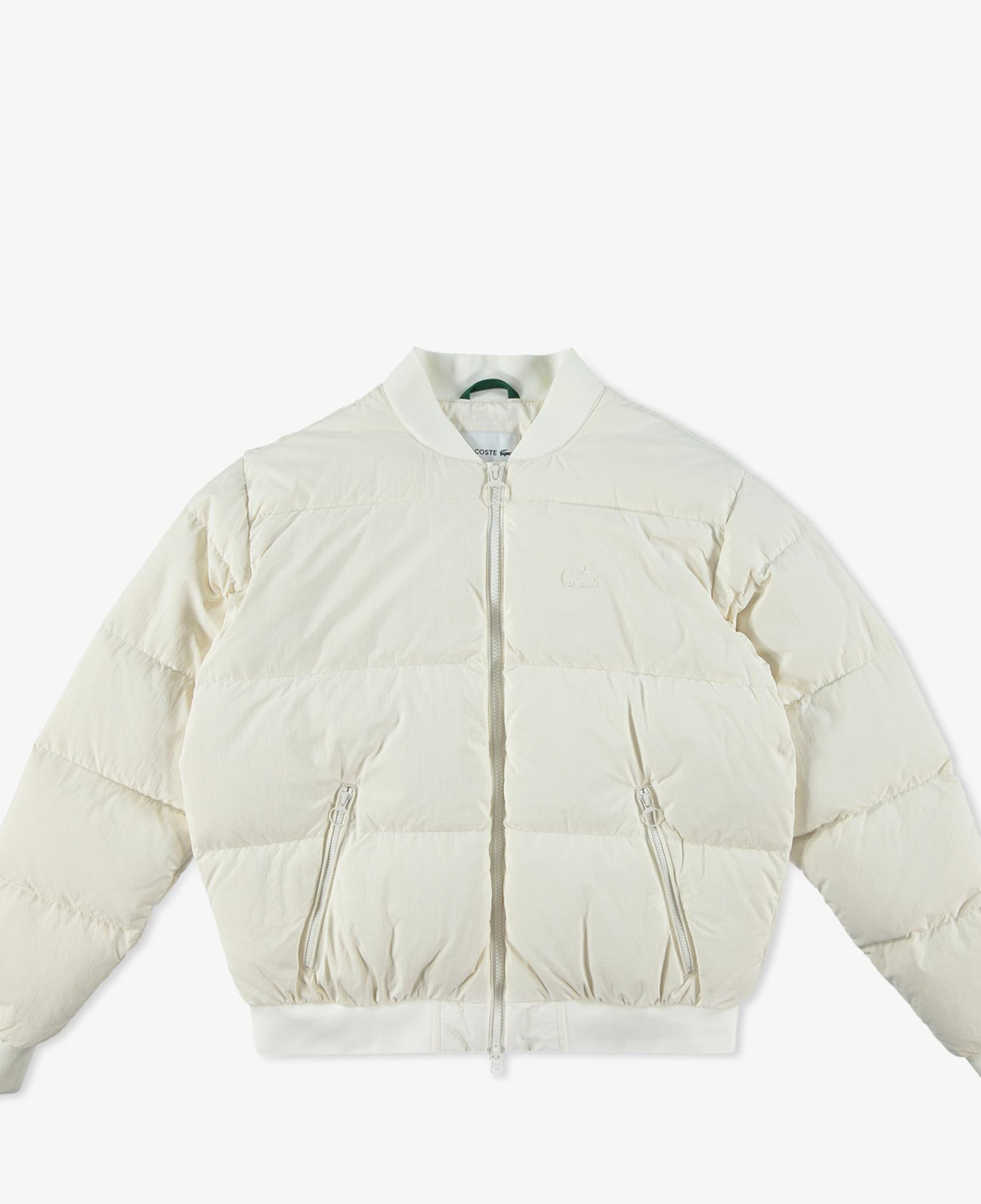 Lacoste Kadın Relaxed Fit Dik Yaka Krem Mont