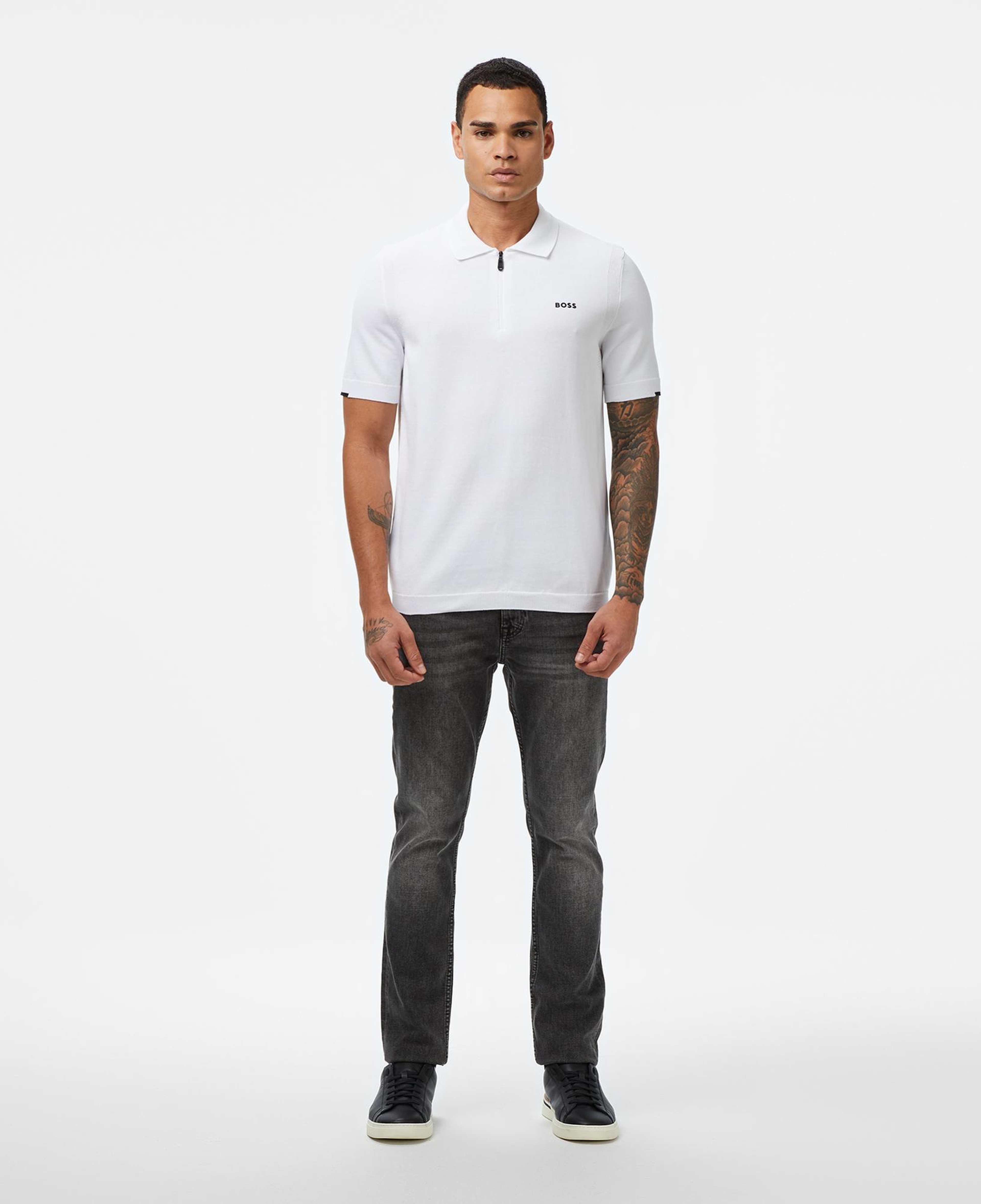 Boss Power X Erkek Beyaz Triko