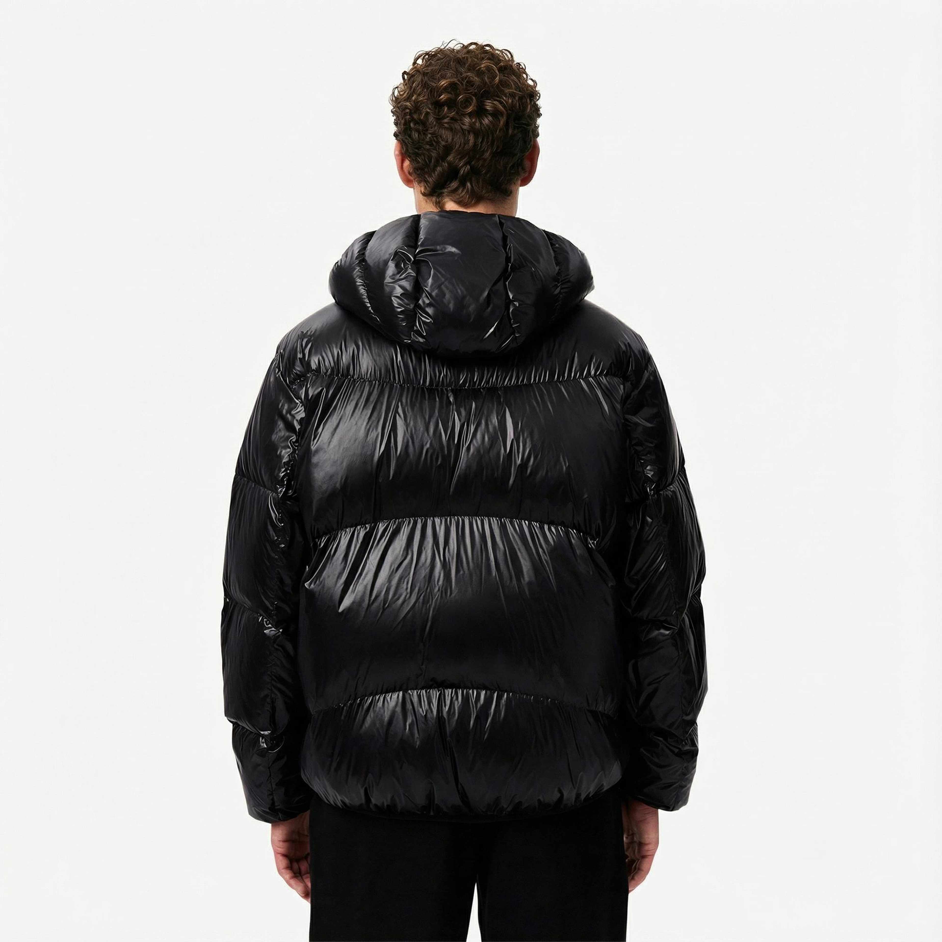 Lacoste Erkek Relaxed Fit Kapüşonlu Siyah Mont