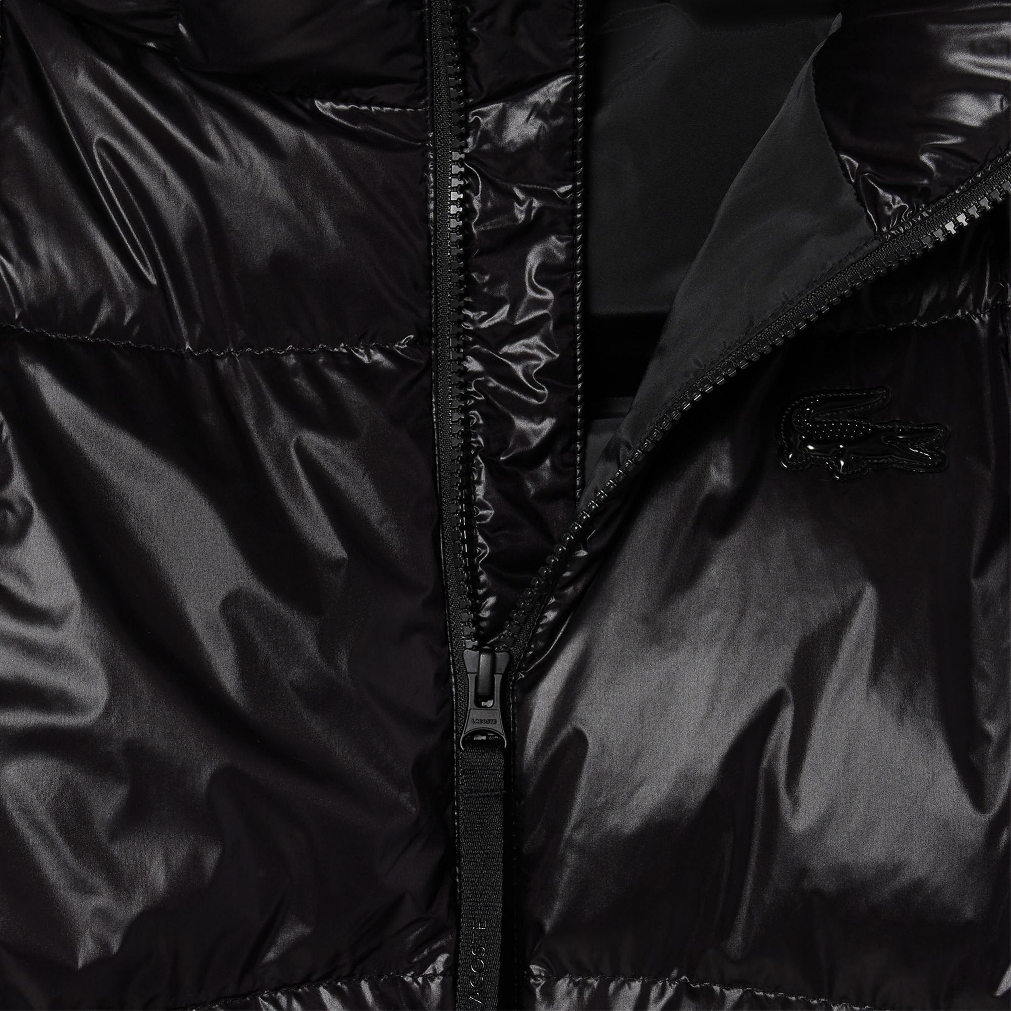 Lacoste Erkek Relaxed Fit Kapüşonlu Siyah Mont