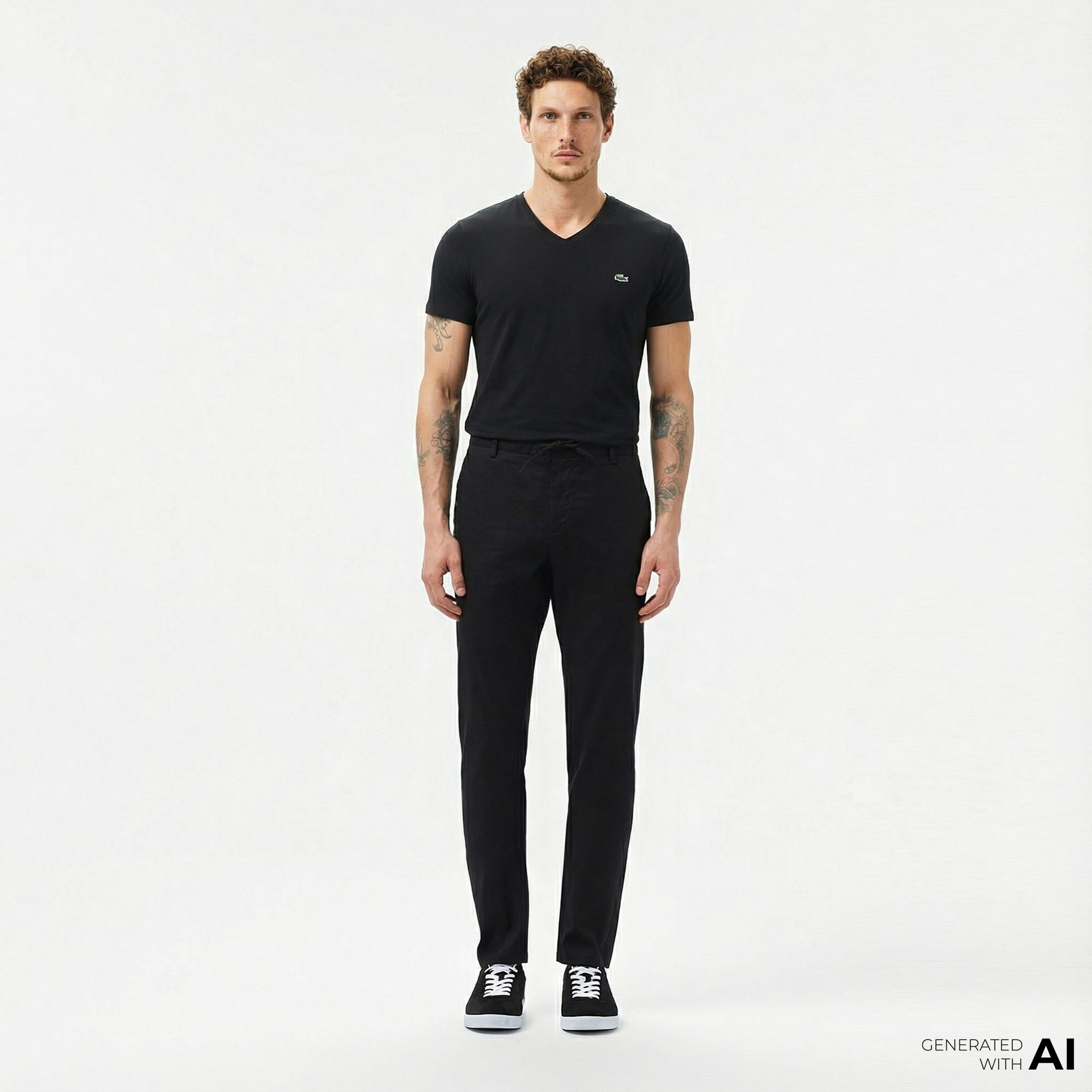 Lacoste Erkek Slim Fit Siyah Pantolon