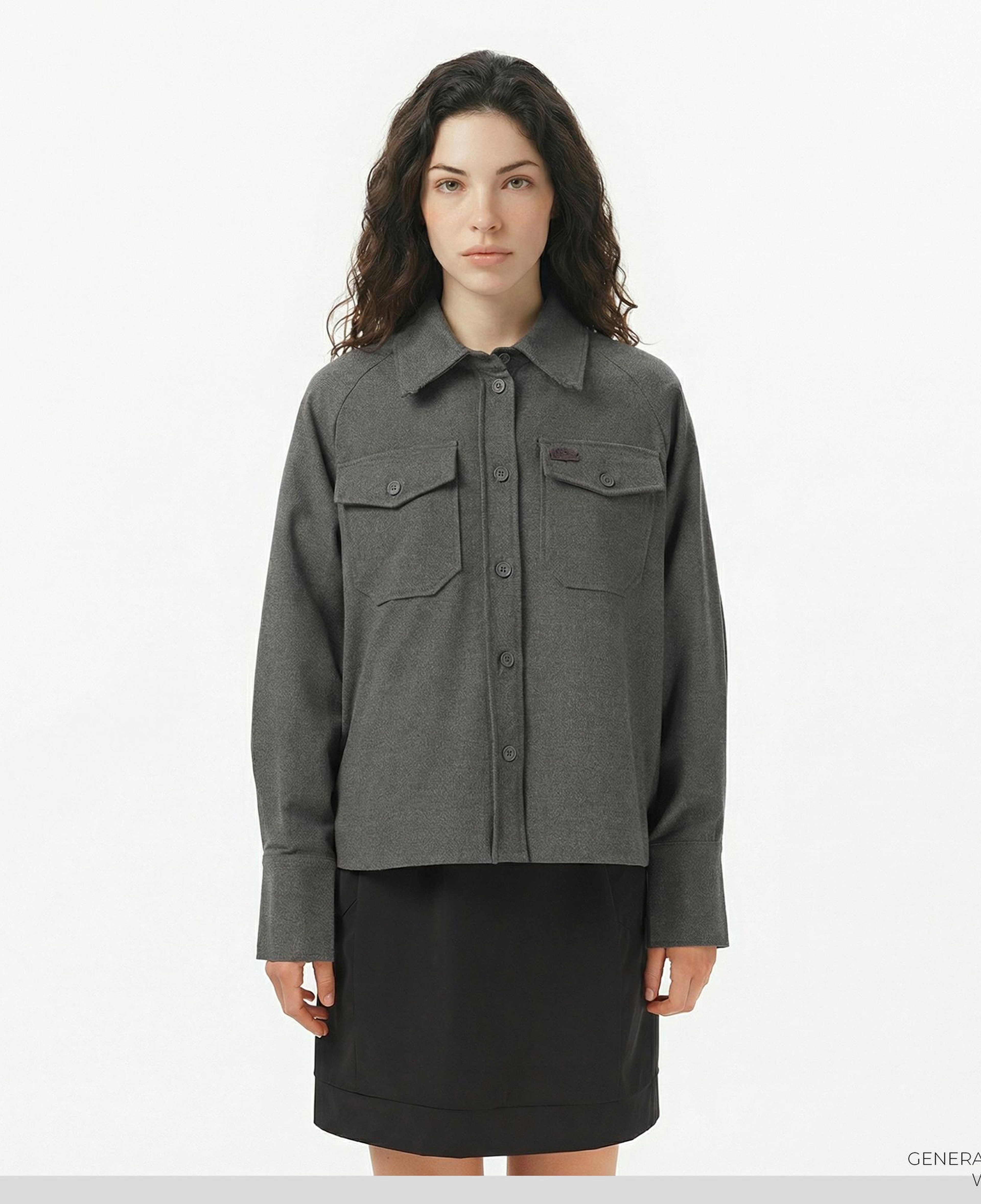 Lacoste Kadın Koyu Gri Gömlek