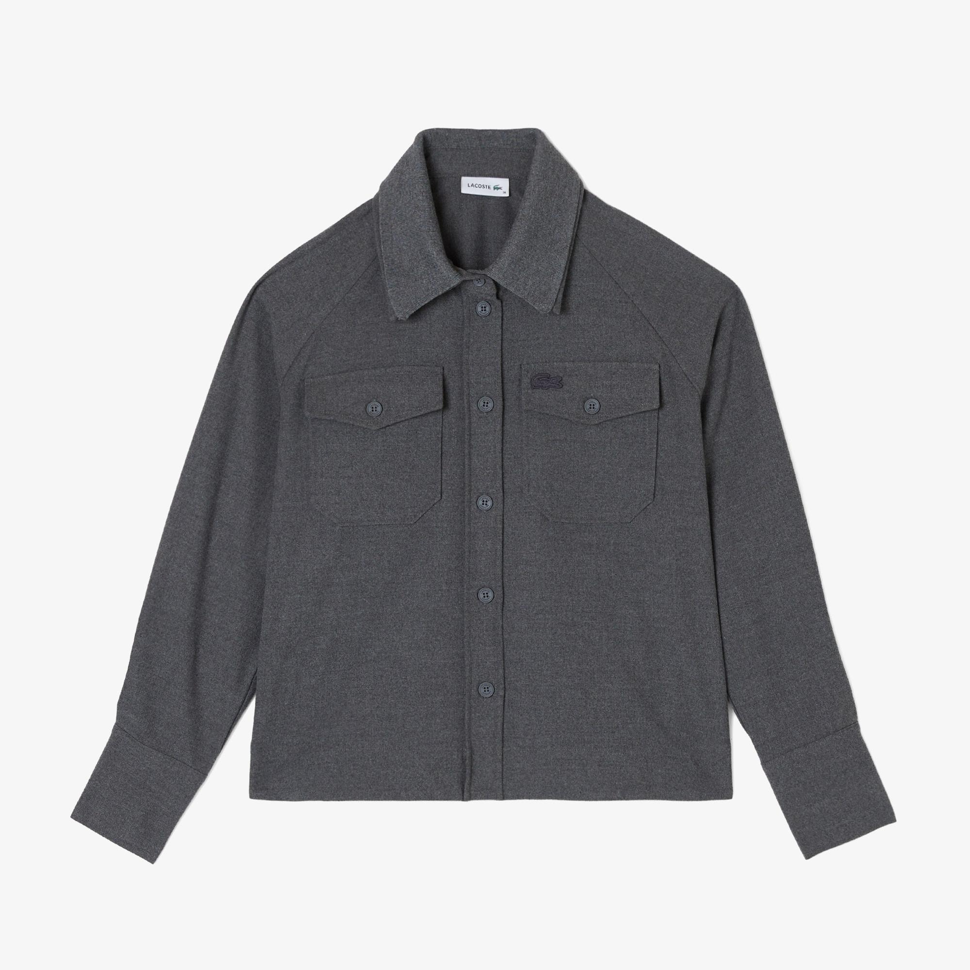 Lacoste Kadın Koyu Gri Gömlek
