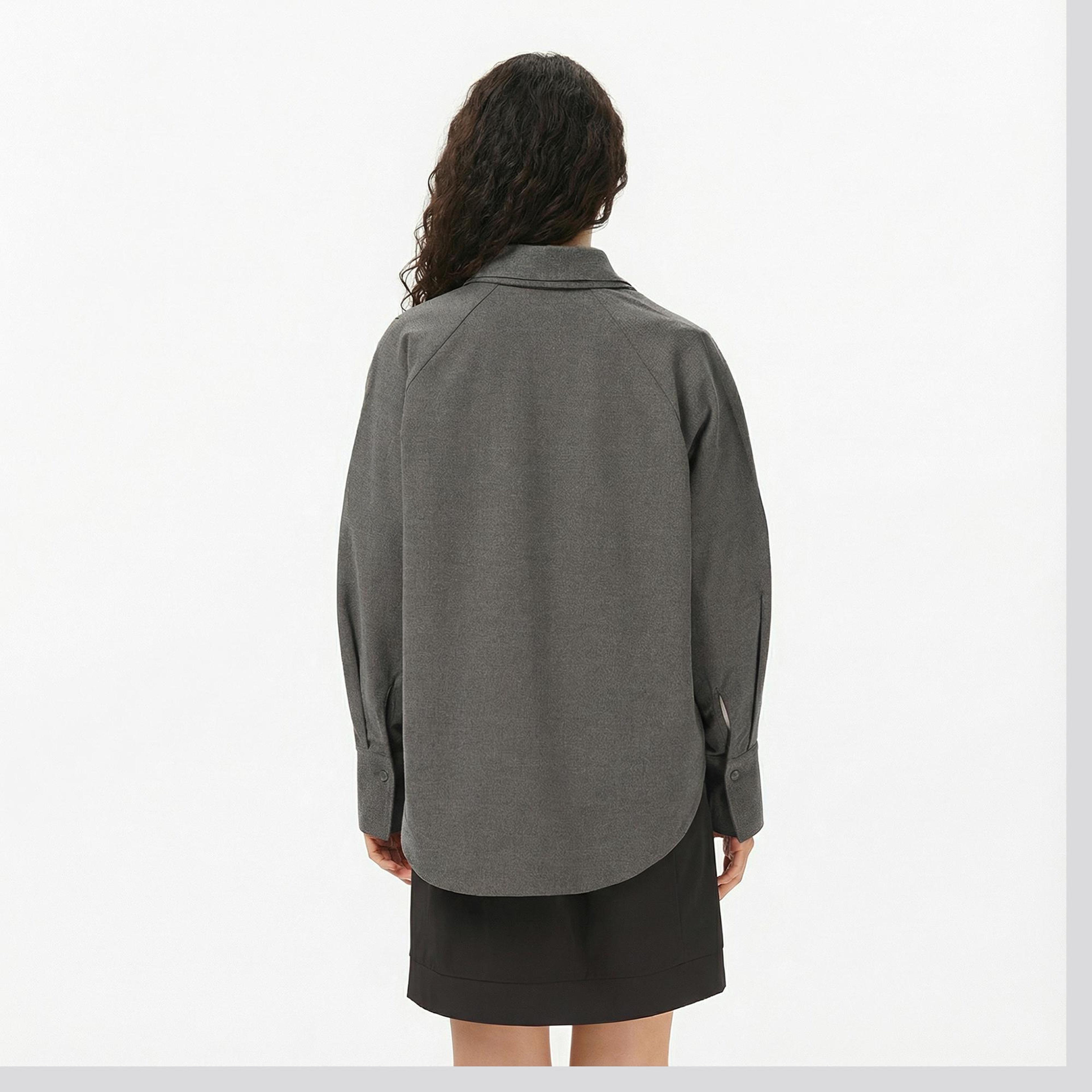 Lacoste Kadın Koyu Gri Gömlek
