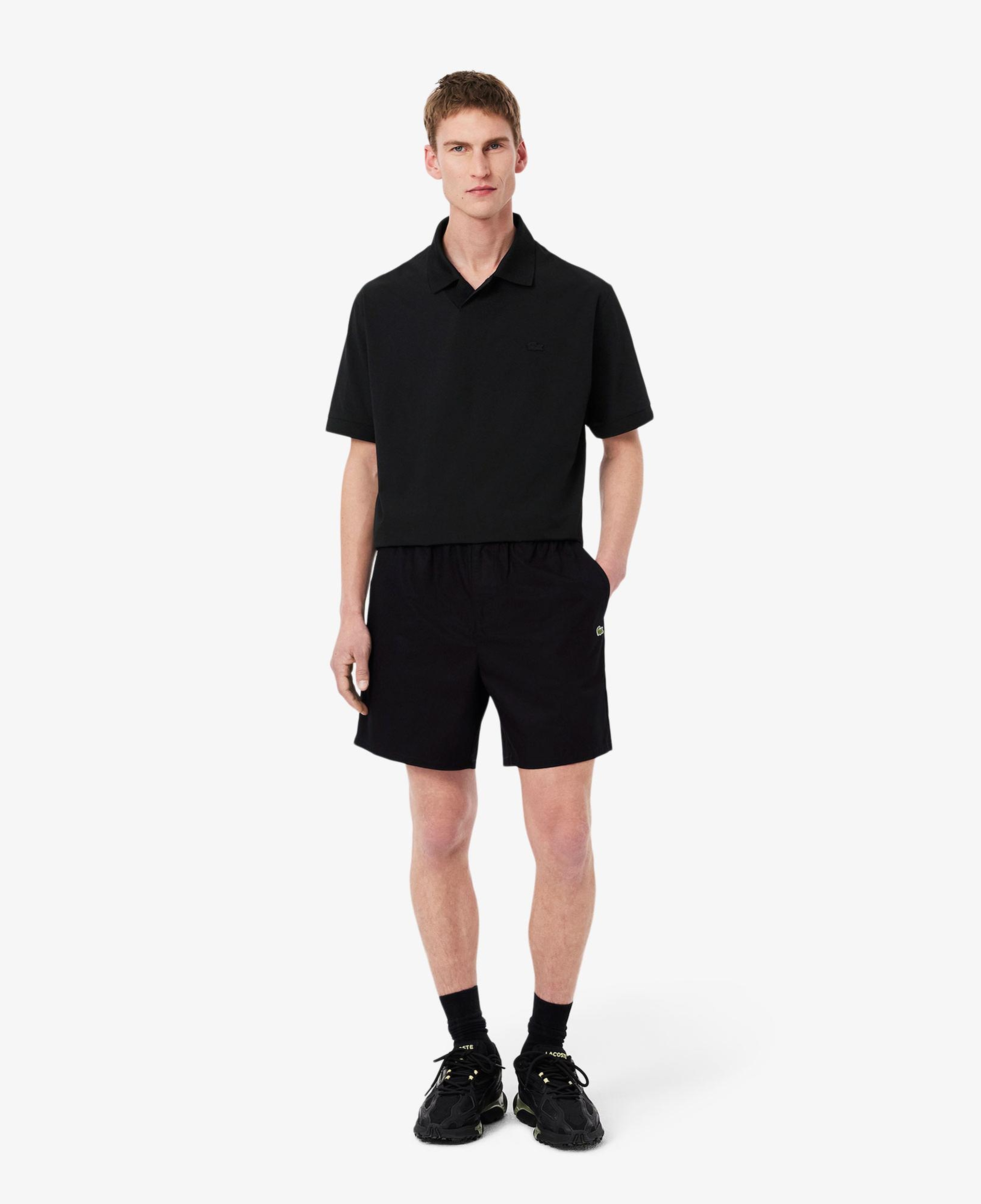 Lacoste Erkek Relaxed Fit Fermuarlı Siyah Şort