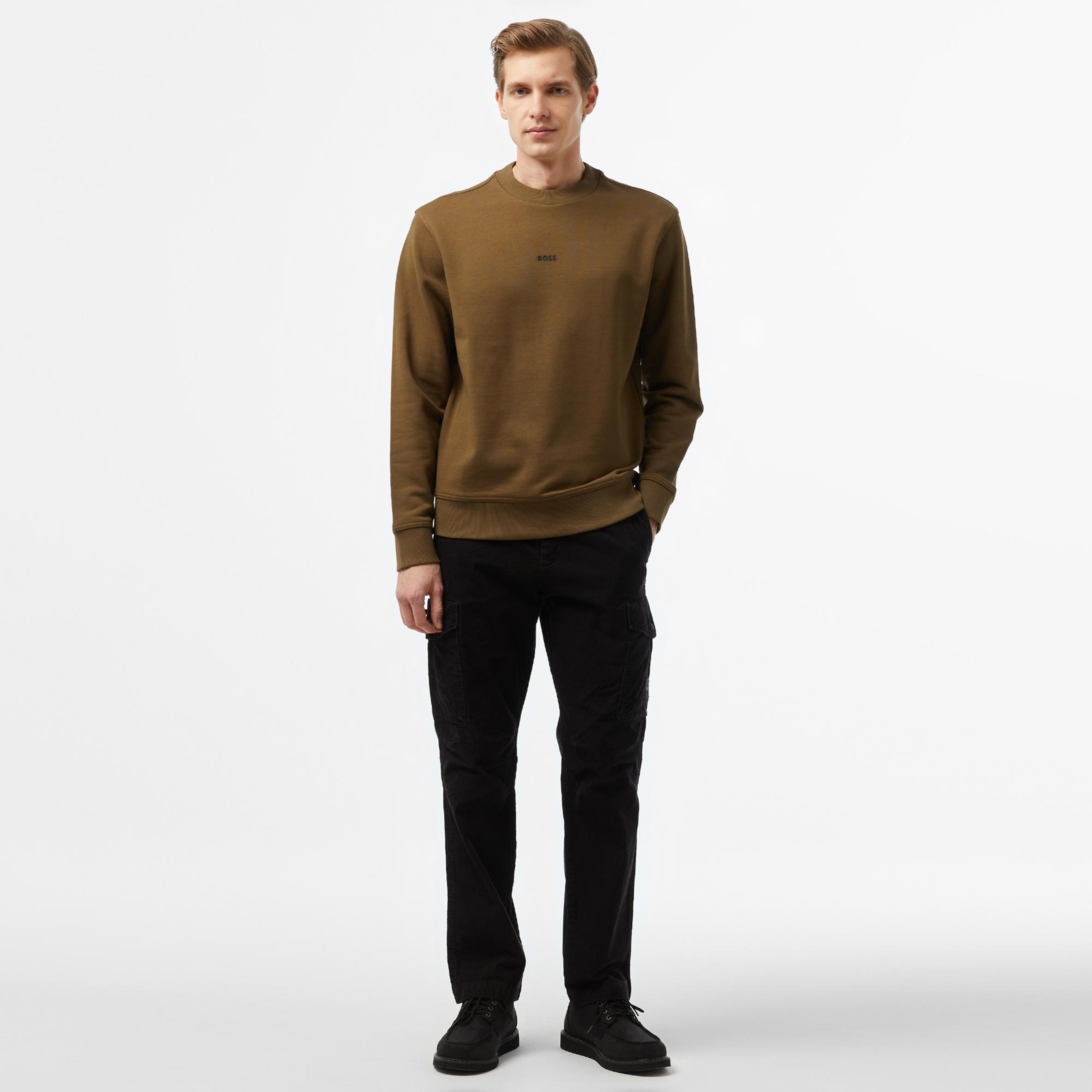 Boss Erkek Yeşil Sweatshirt