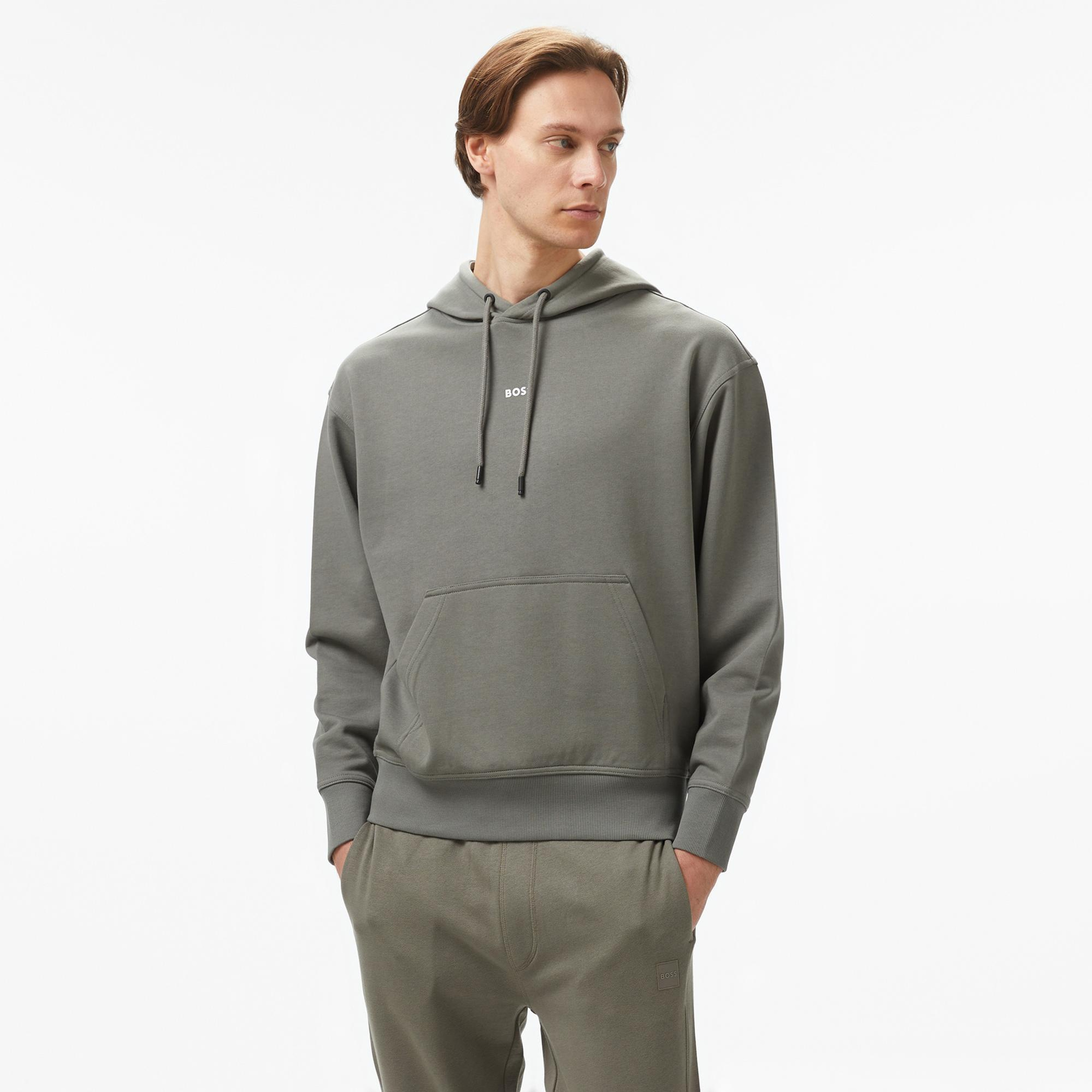 Boss Erkek Gri Sweatshirt