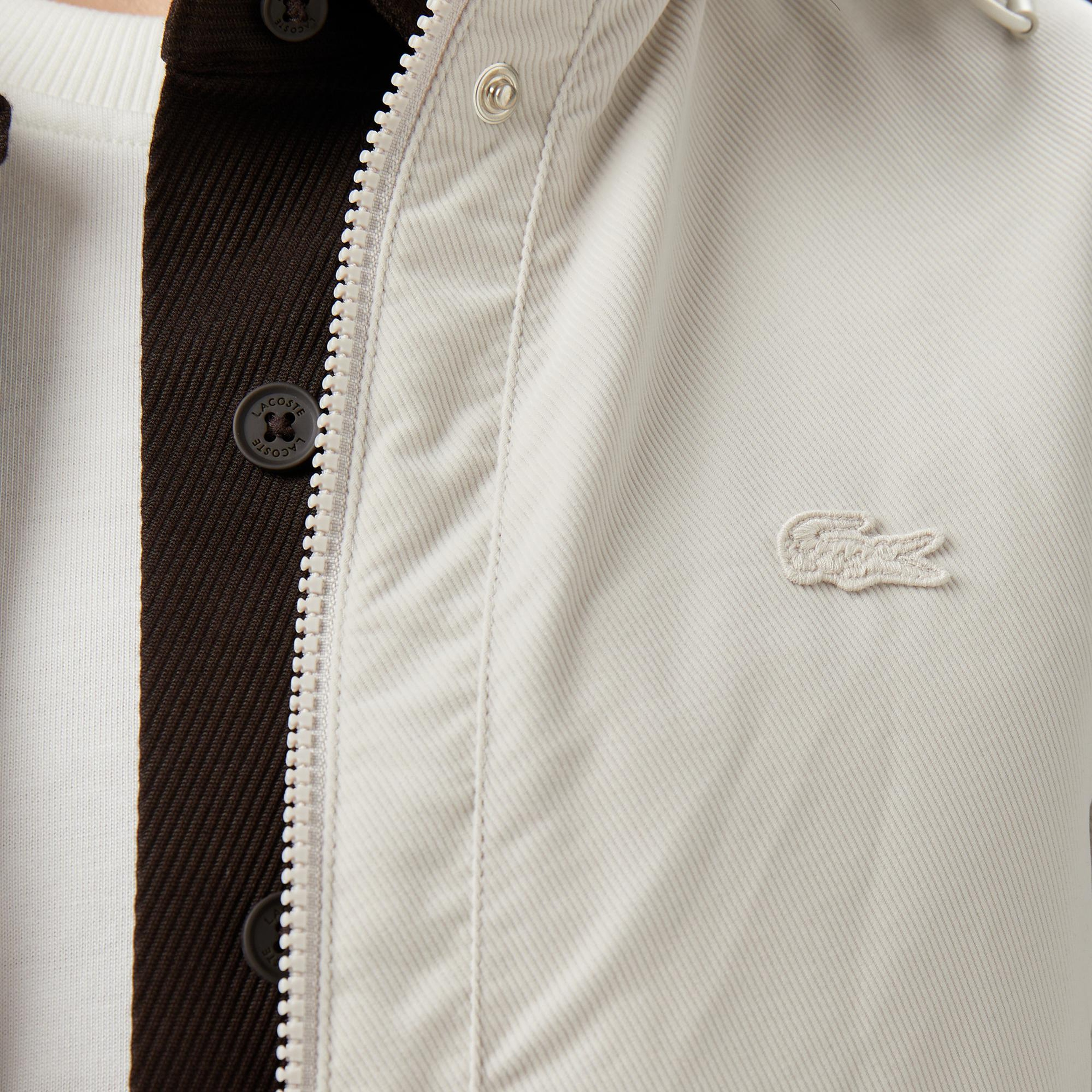 Lacoste Kadın Kapüşonlu Beyaz Mont