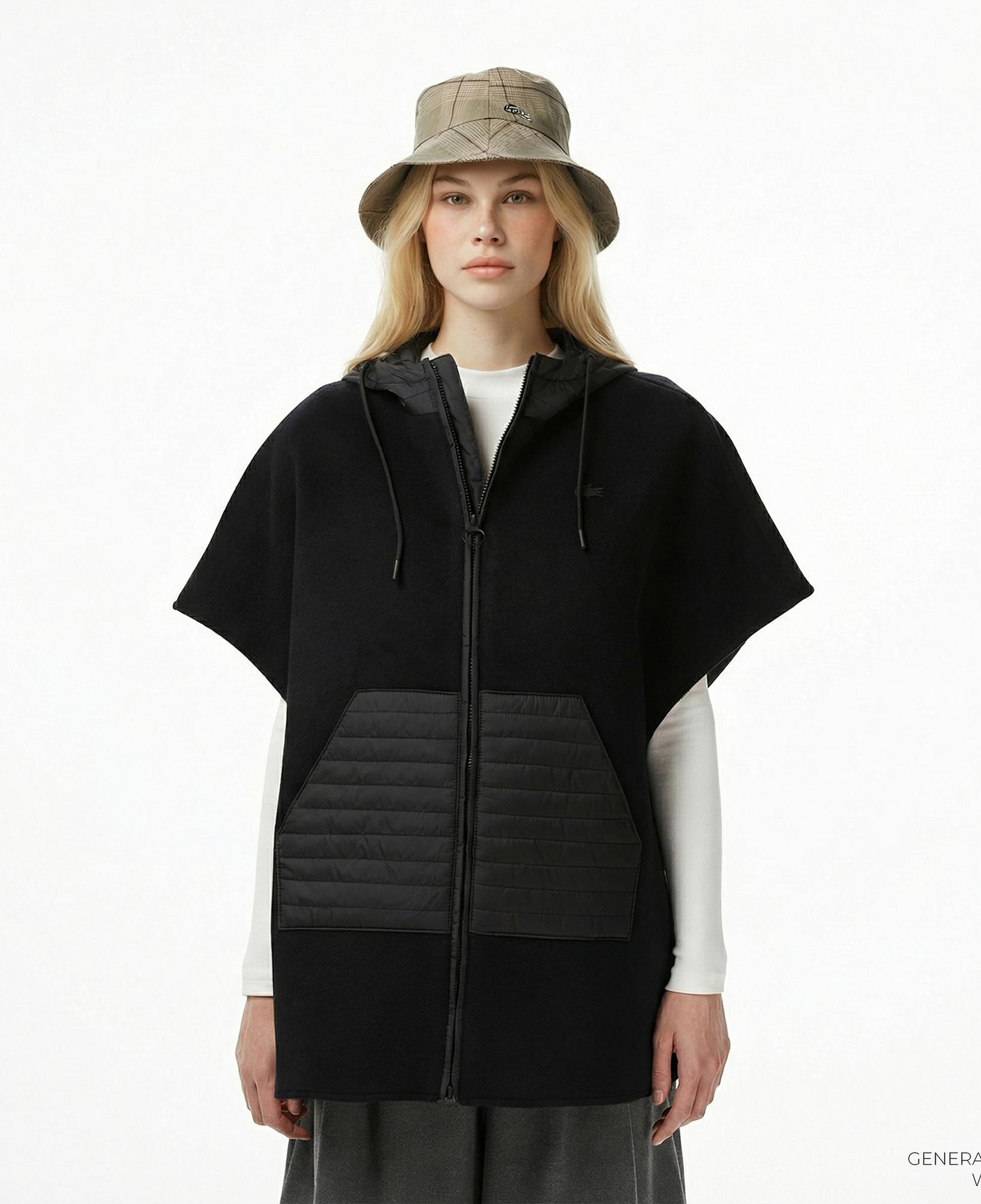 Lacoste Kadın Kapüşonlu Siyah Mont