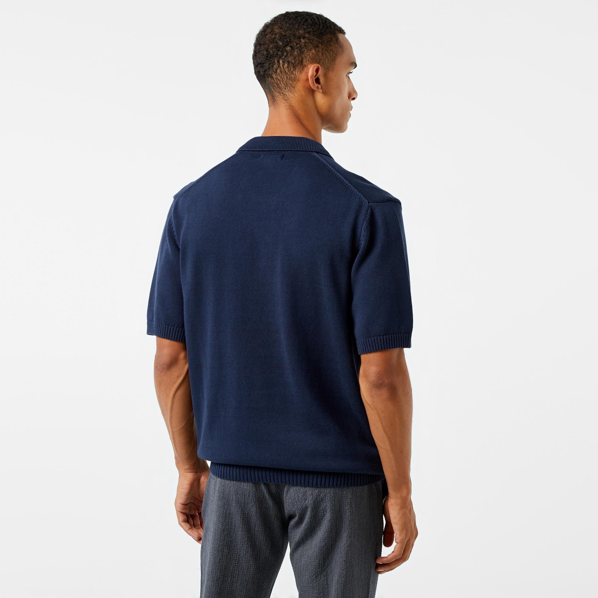 Nautica Erkek Lacivert Classic Fit Kısa Kollu Triko