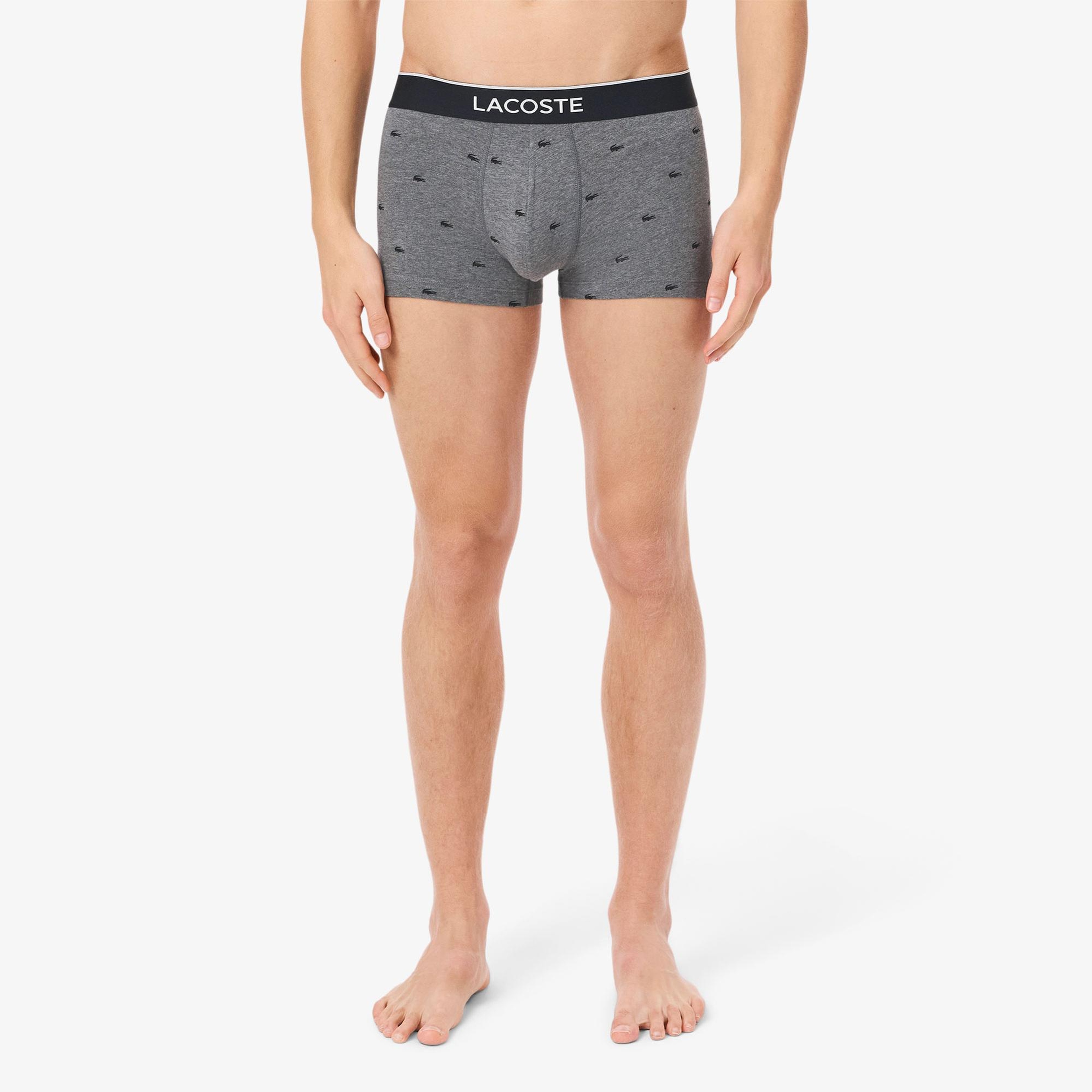 Lacoste Erkek Desenli 3'lü Renkli Boxer