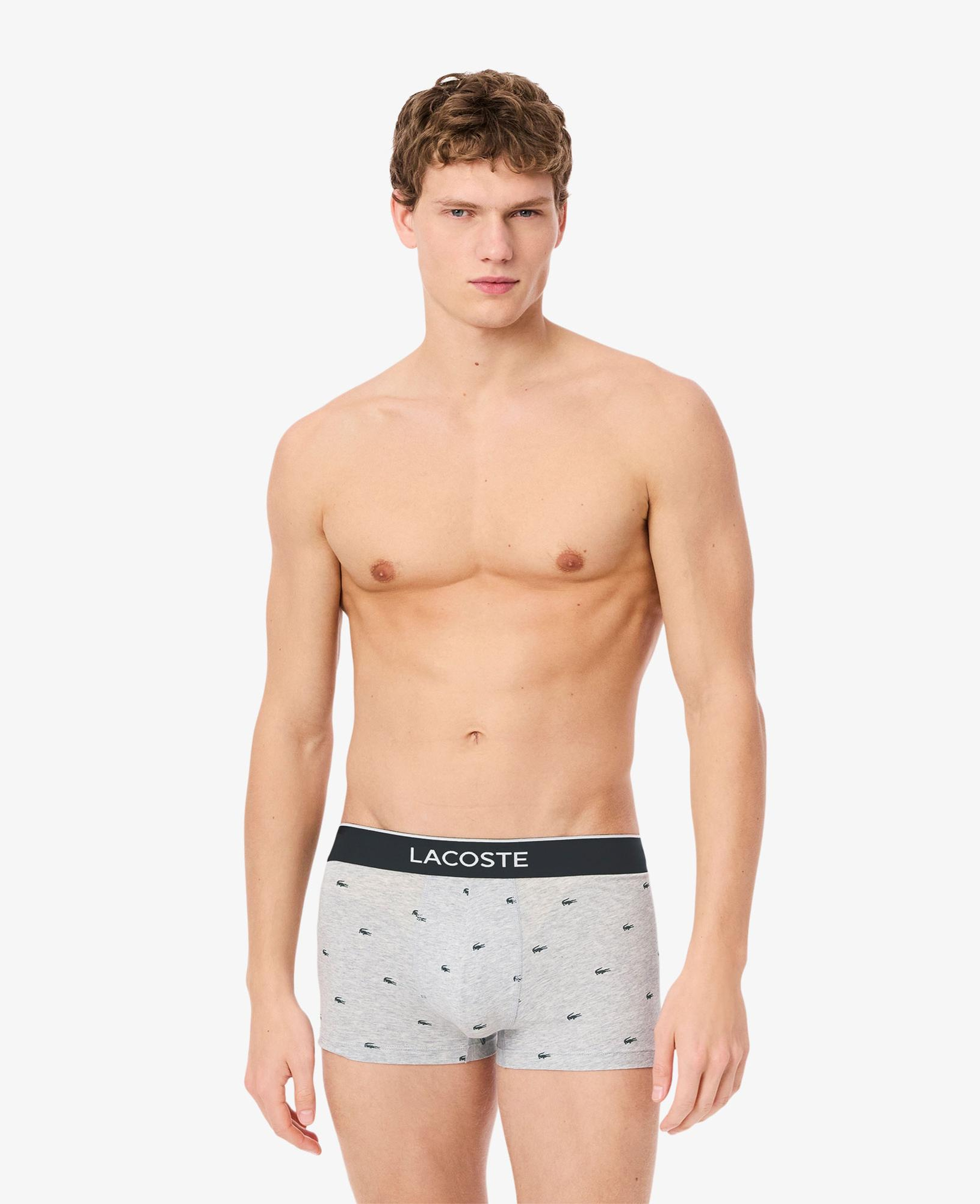 Lacoste Erkek Desenli 3'lü Renkli Boxer