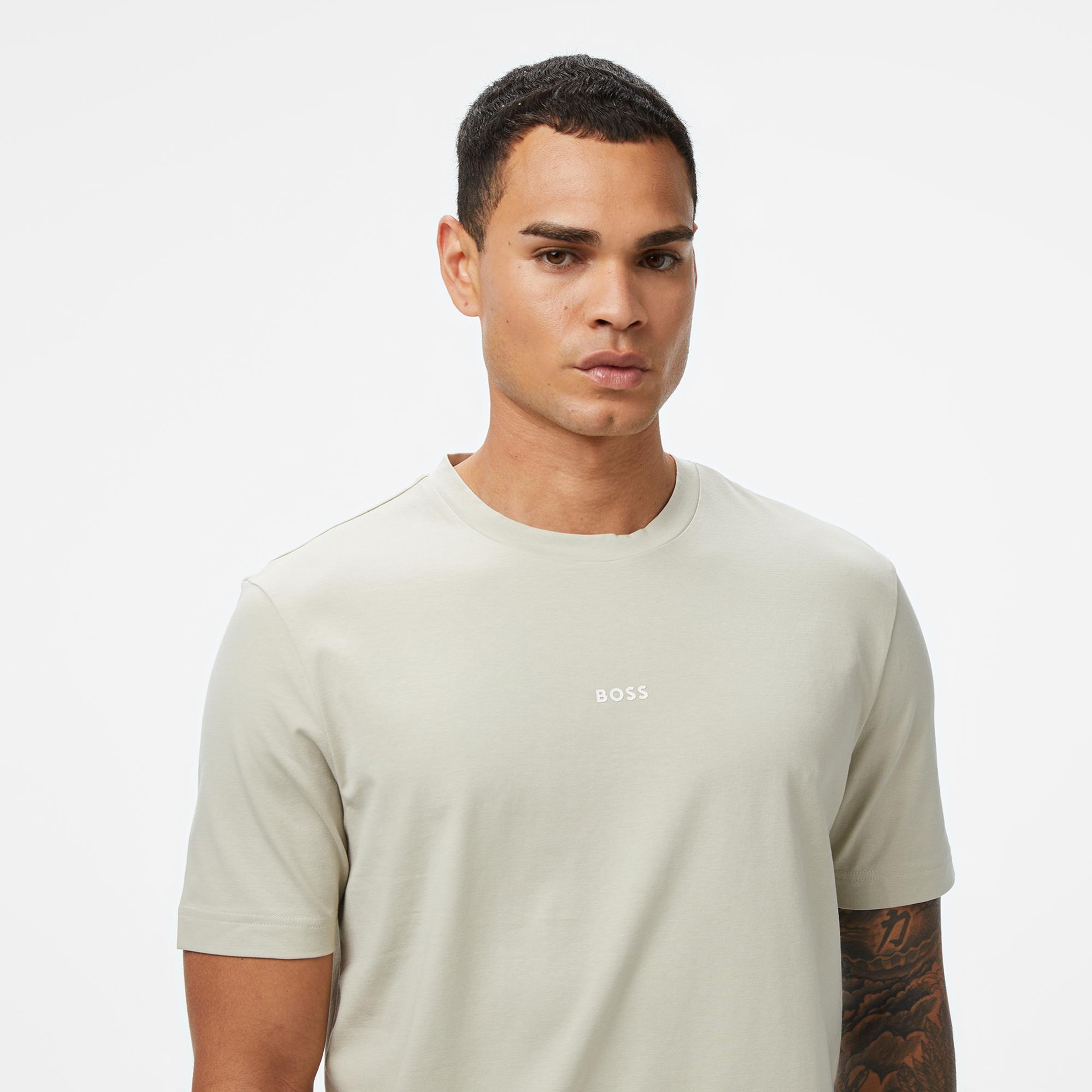 Boss Erkek Açık Bej T-Shirt