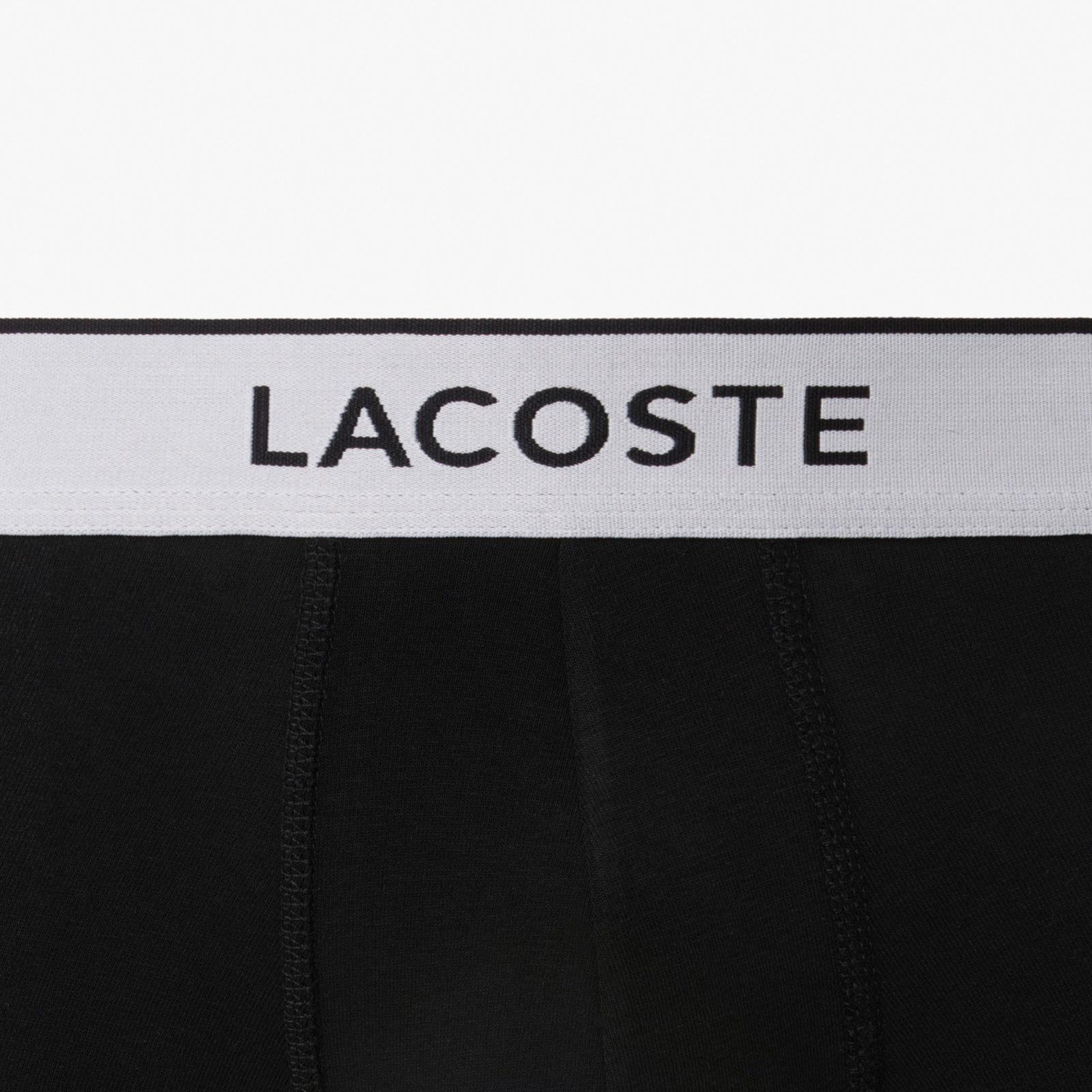 Lacoste Erkek 3'lü Siyah Boxer