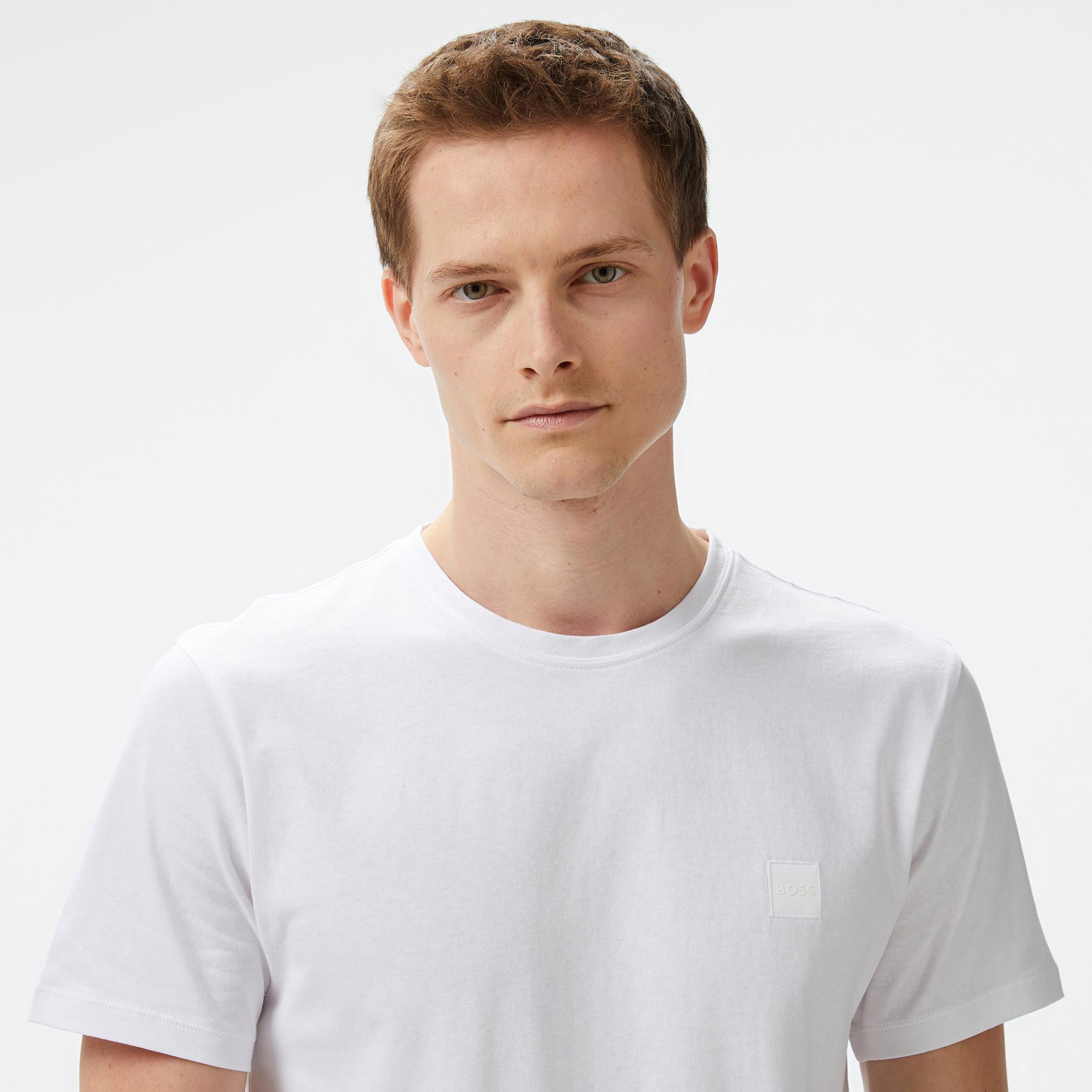 Boss Tales Erkek Beyaz T-Shirt