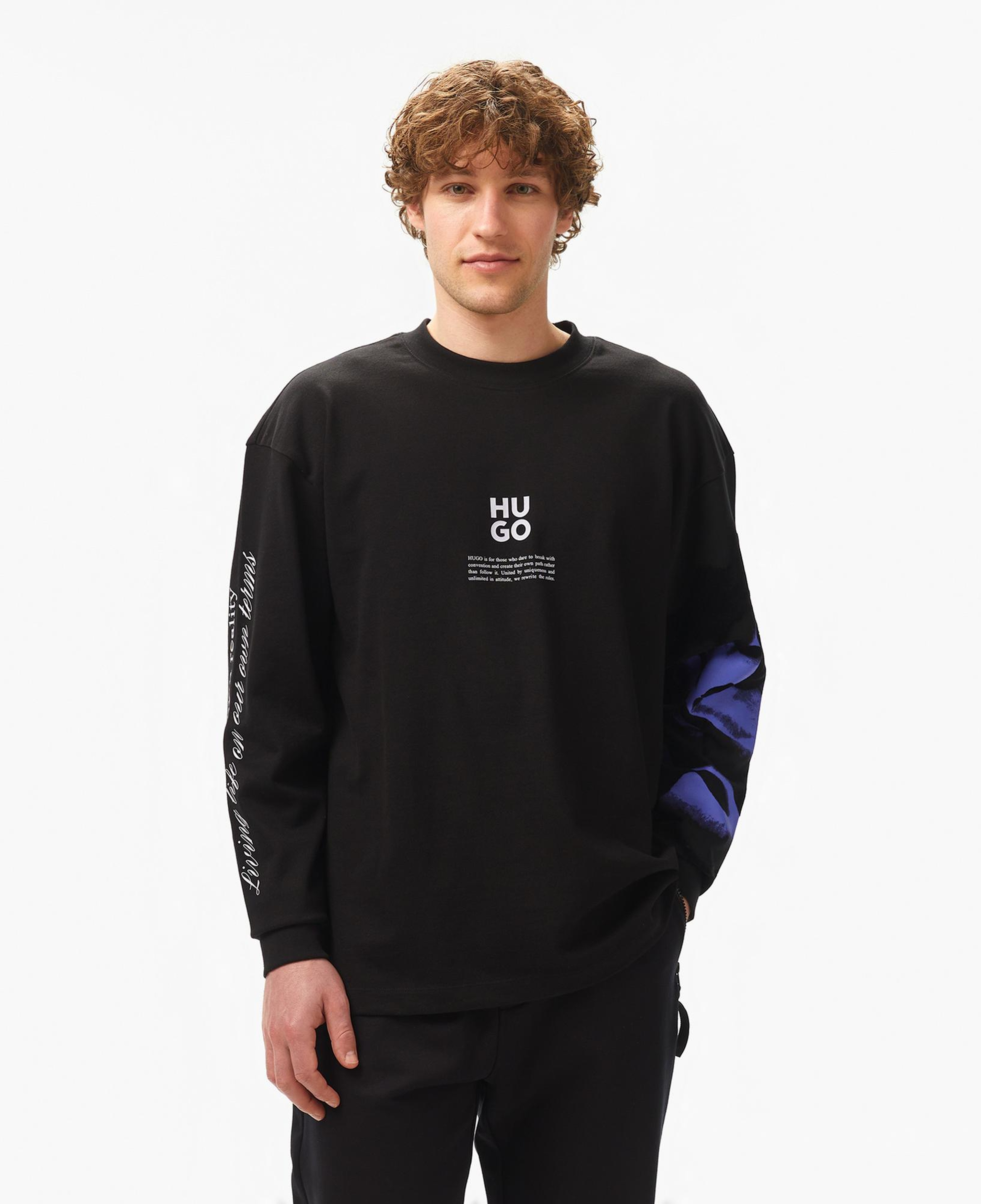 Hugo Dapurlsli Erkek Siyah Sweatshirt