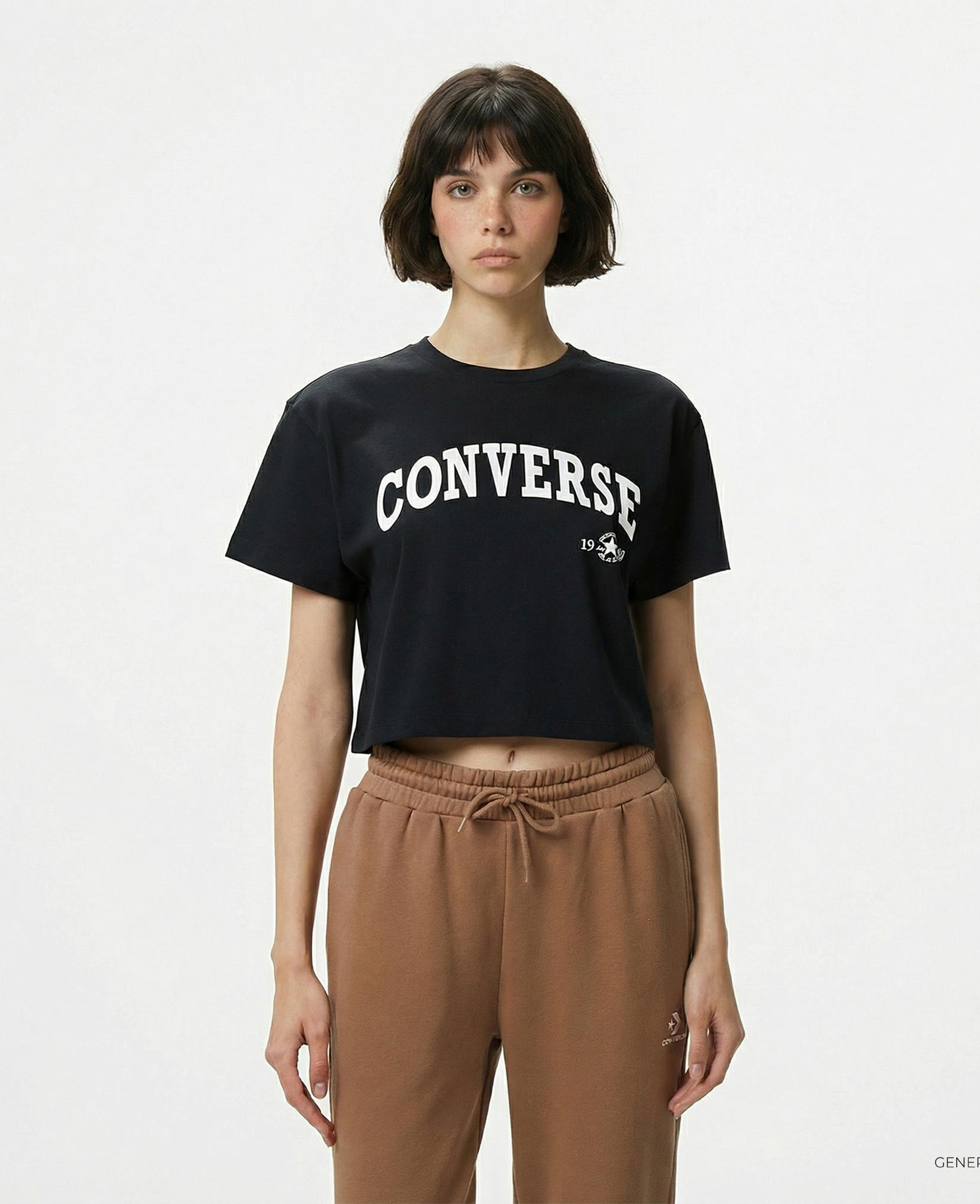 Converse Kadın Siyah T-Shirt