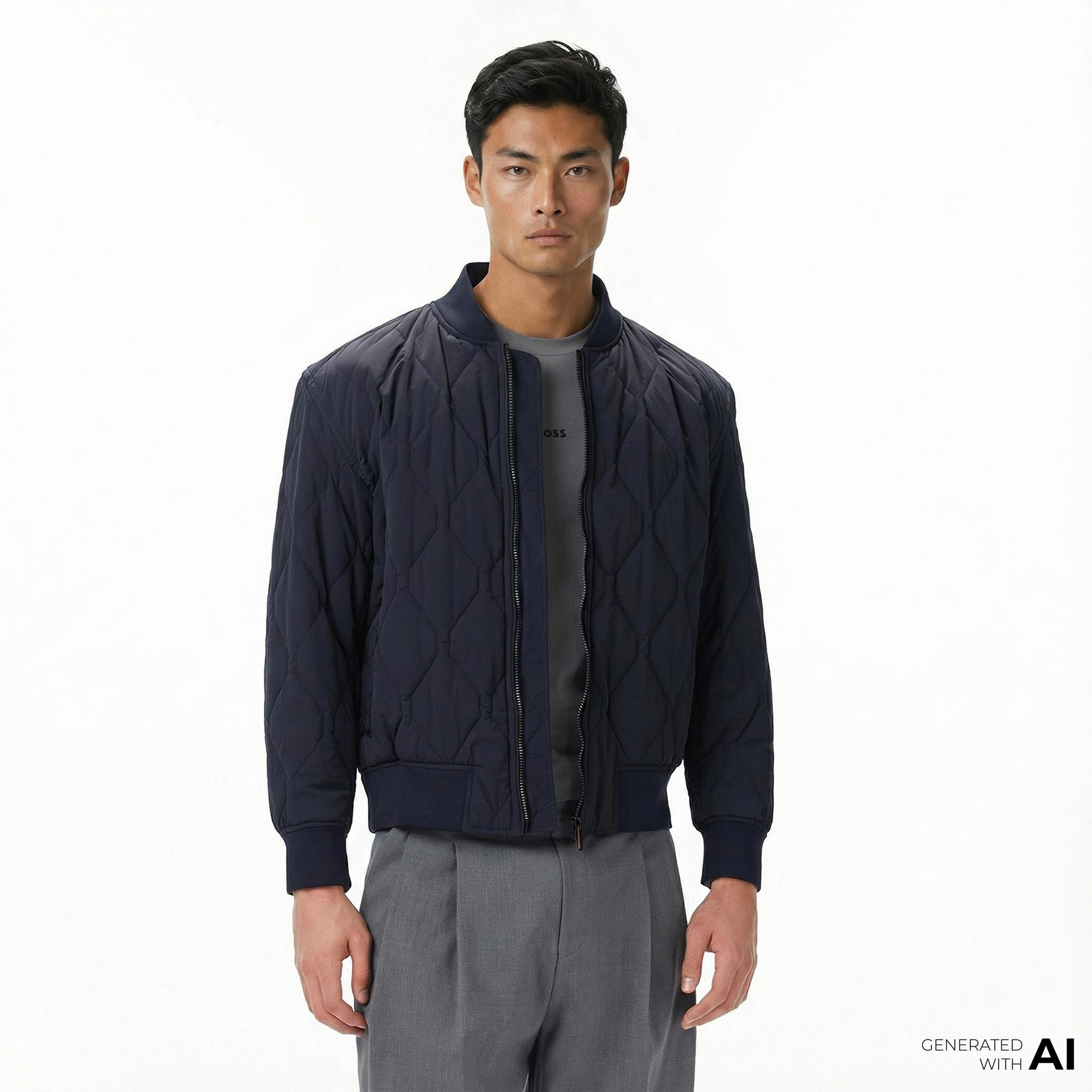 Boss Osnape Erkek Lacivert Mont