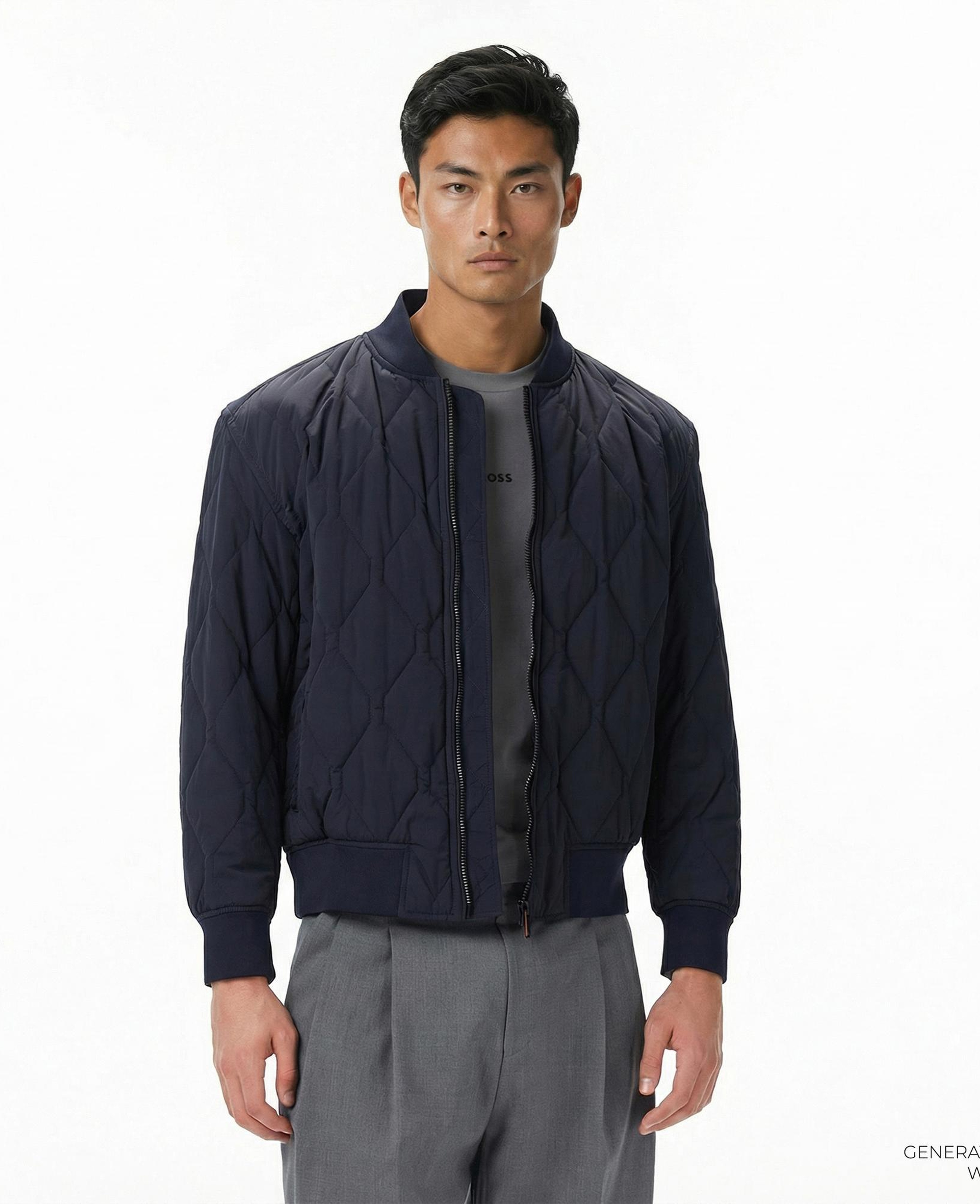 Boss Osnape Erkek Lacivert Mont