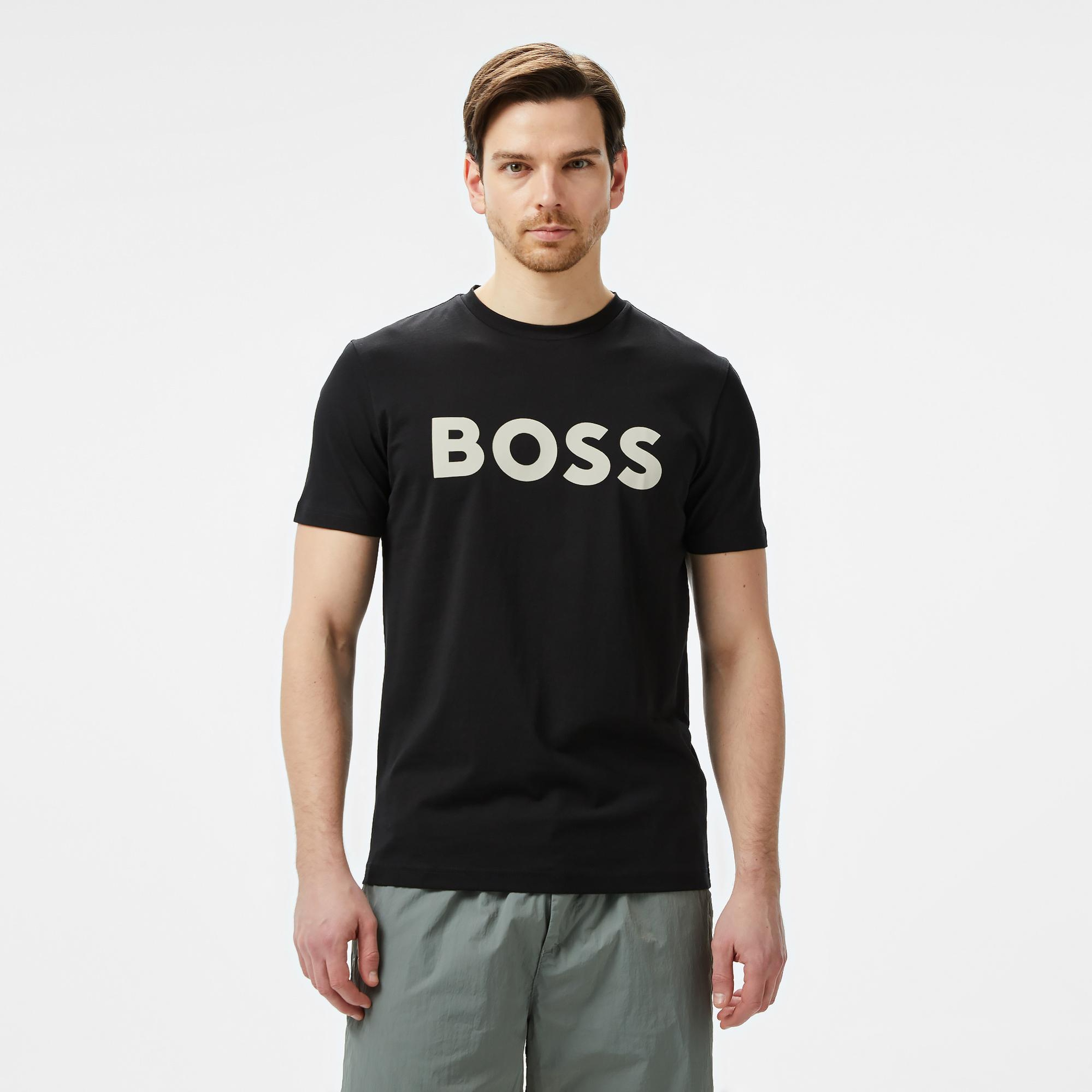 Boss Thinking Erkek Siyah T-Shirt