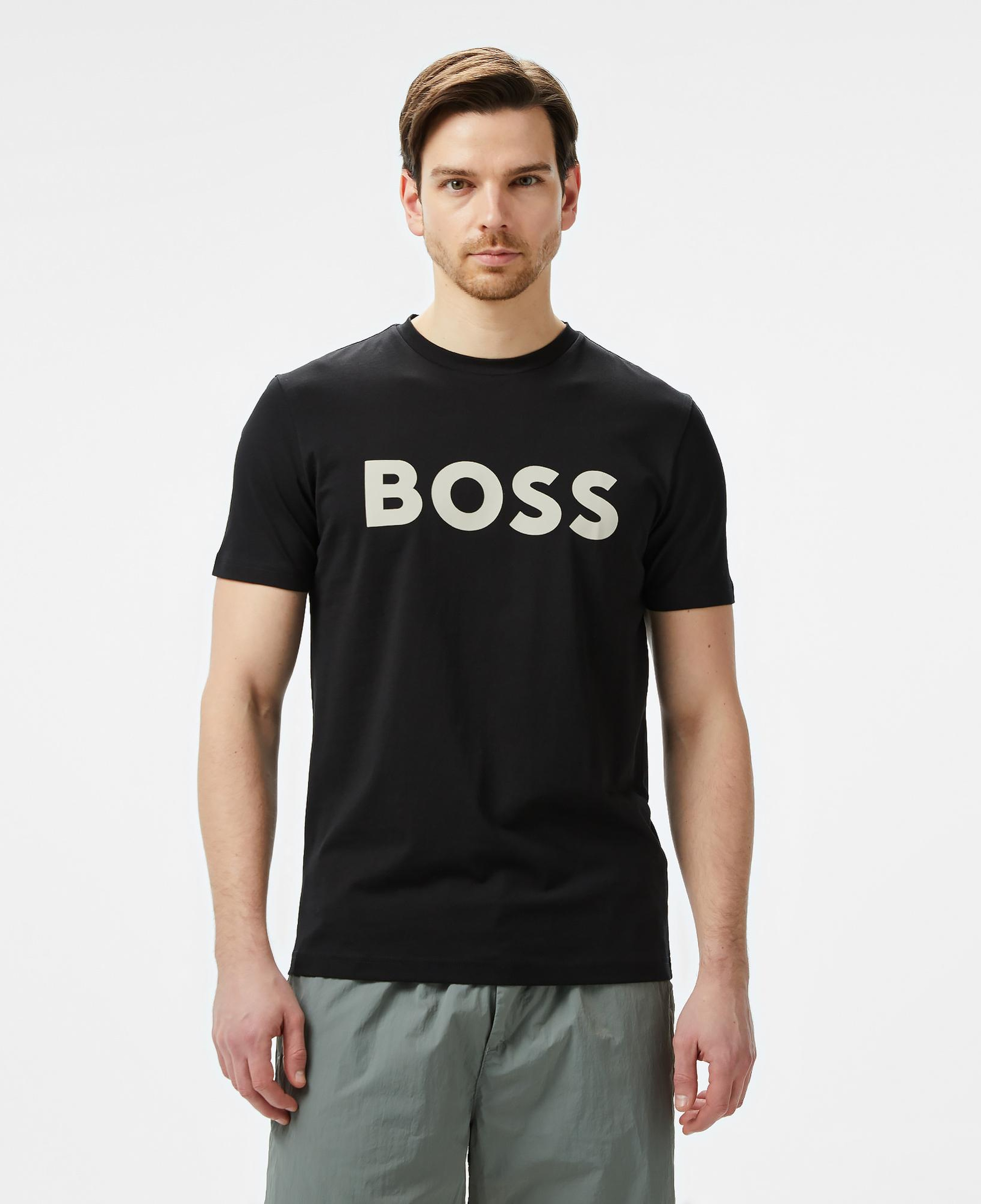 Boss Thinking Erkek Siyah T-Shirt