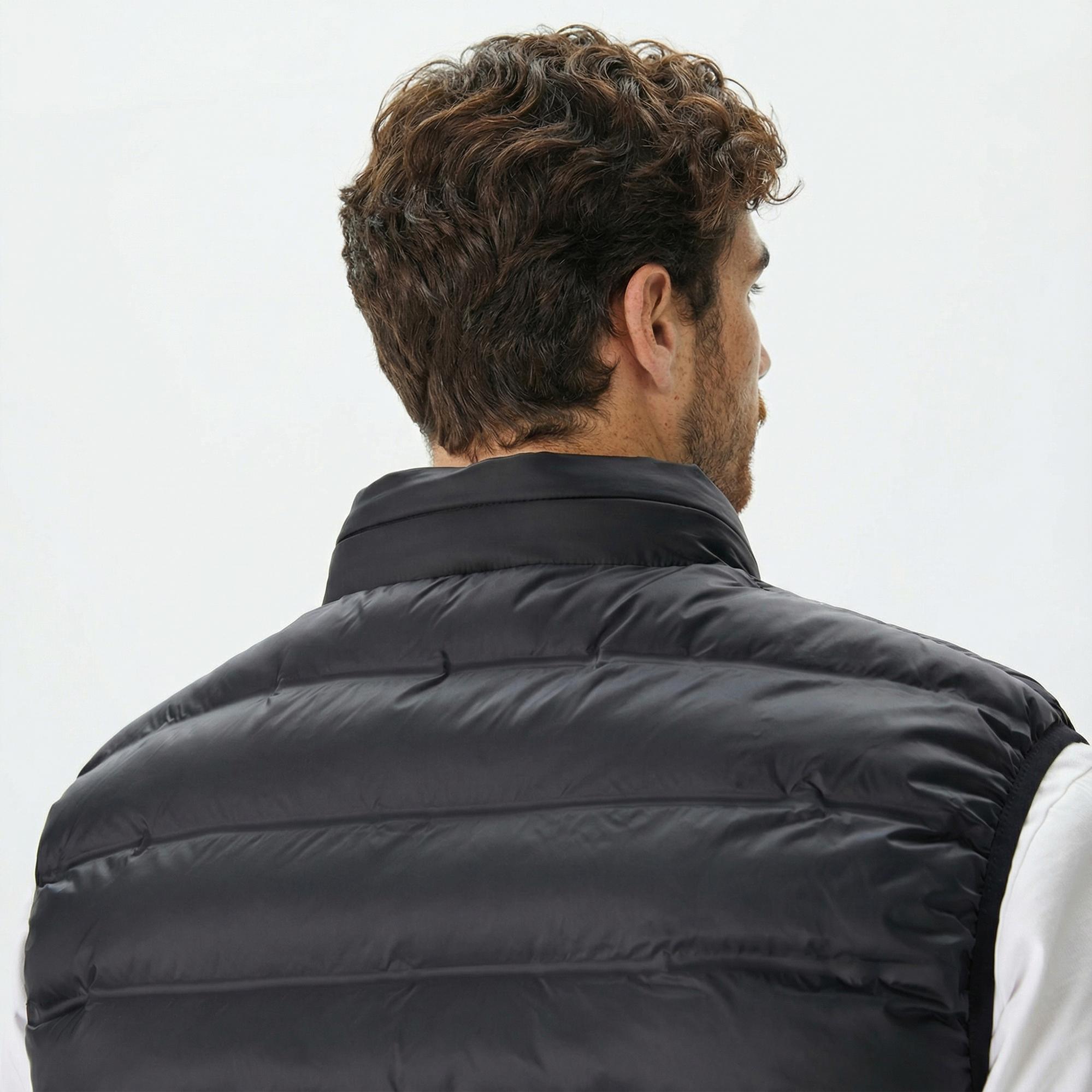 Lacoste Erkek Slim Fit Kapüşonlu Siyah Yelek