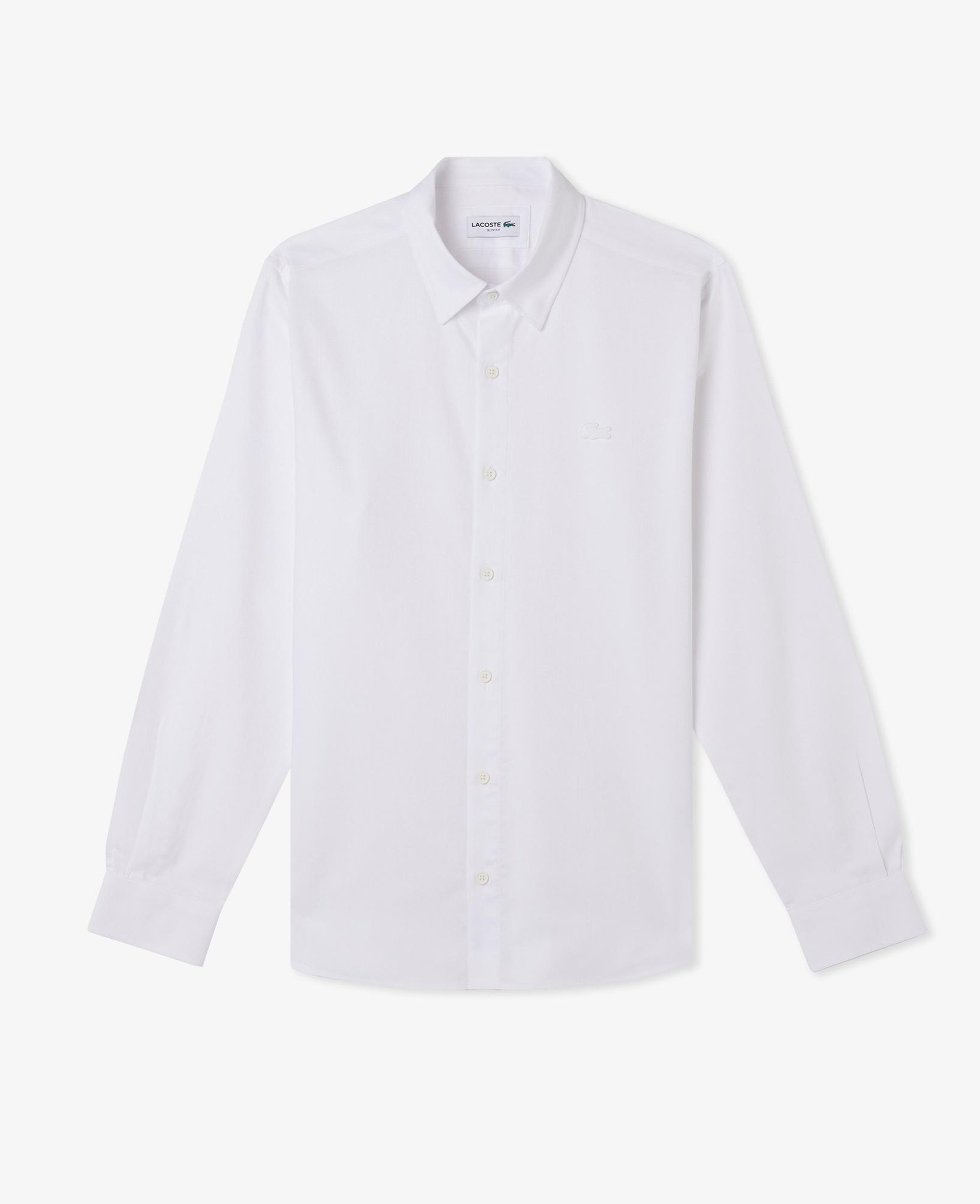 Lacoste Erkek Slim Fit Düğmeli Yaka Beyaz Gömlek