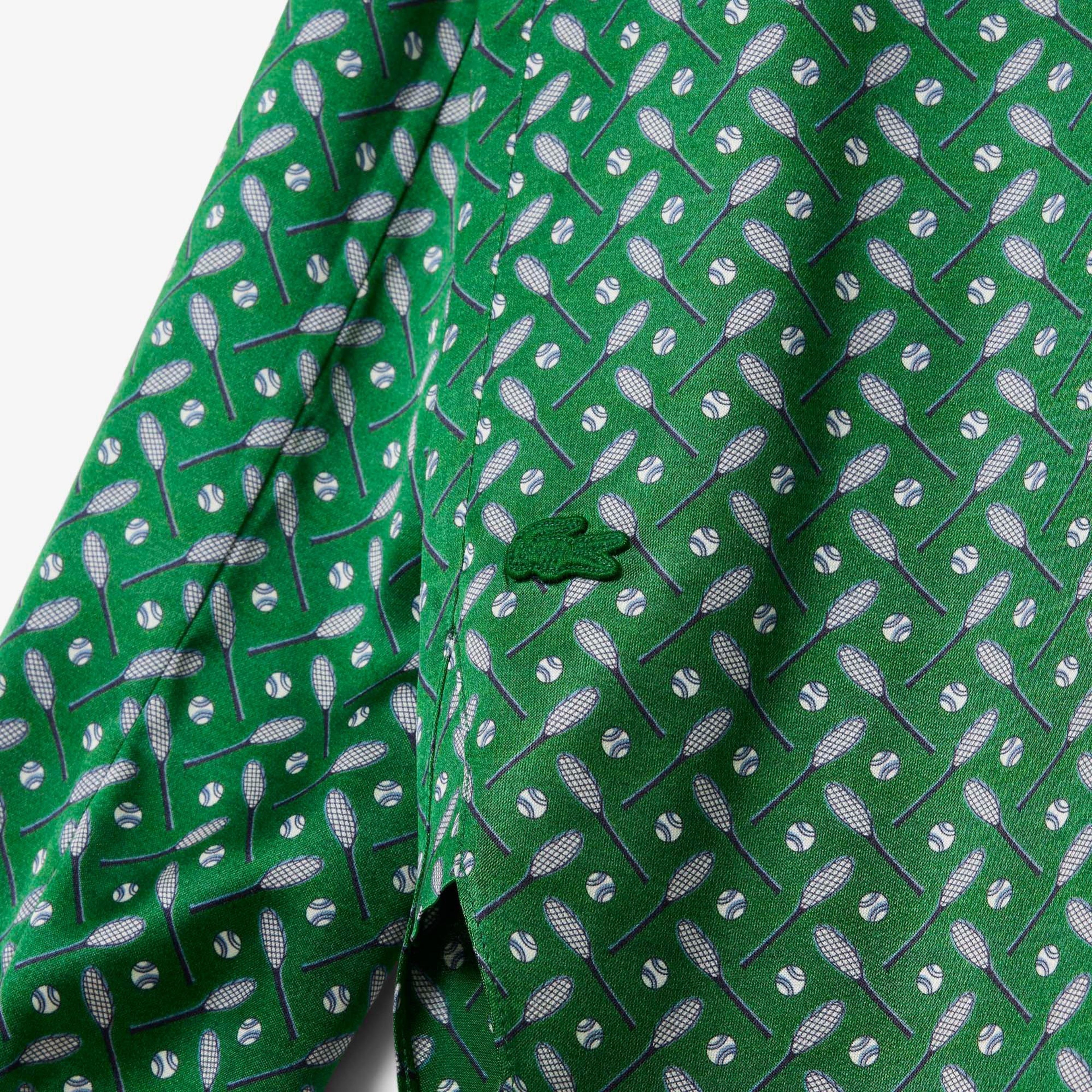 Lacoste Runway Kadın Desenli Yeşil Bluz