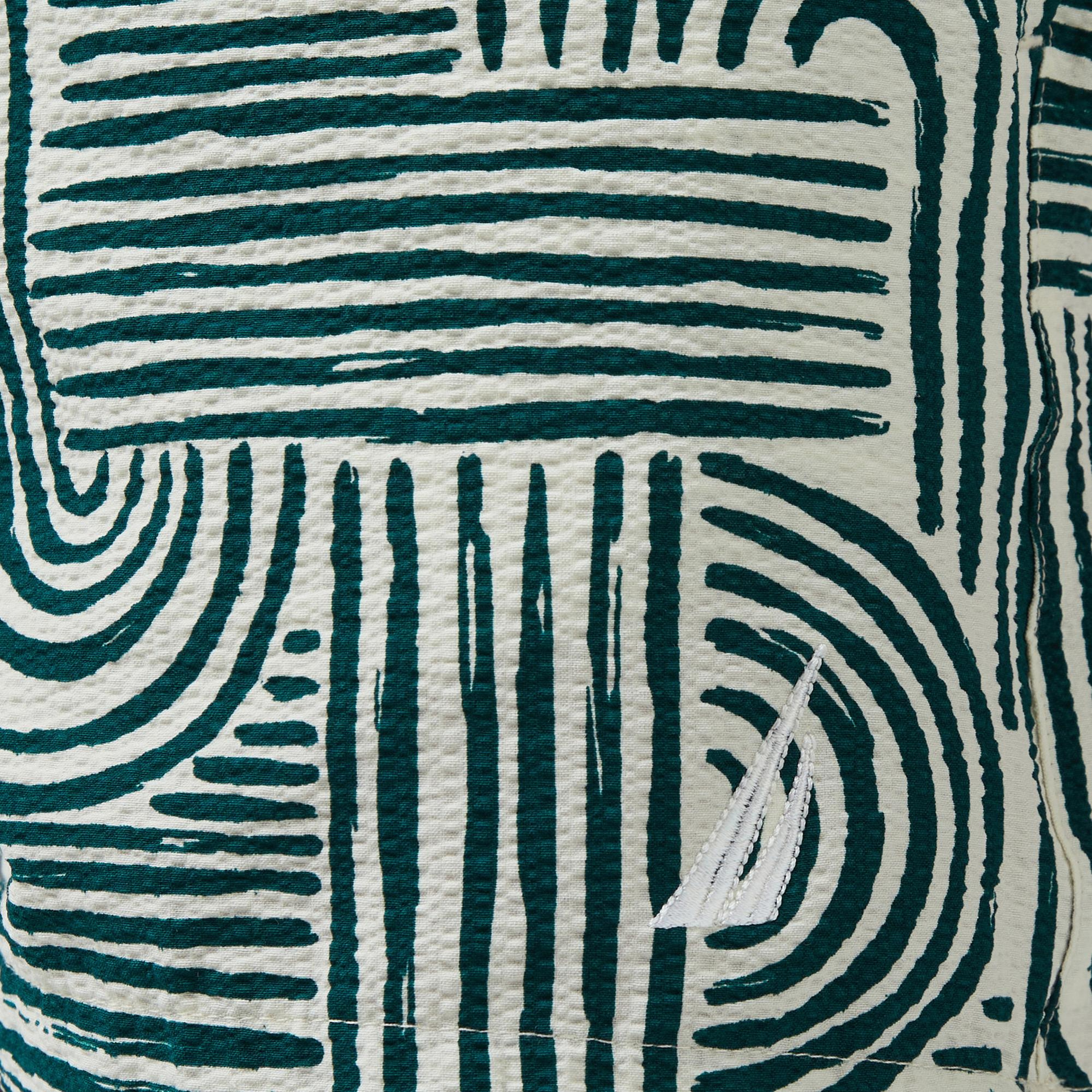 Nautica Erkek Yeşil Regular Fit Desenli Deniz Şortu