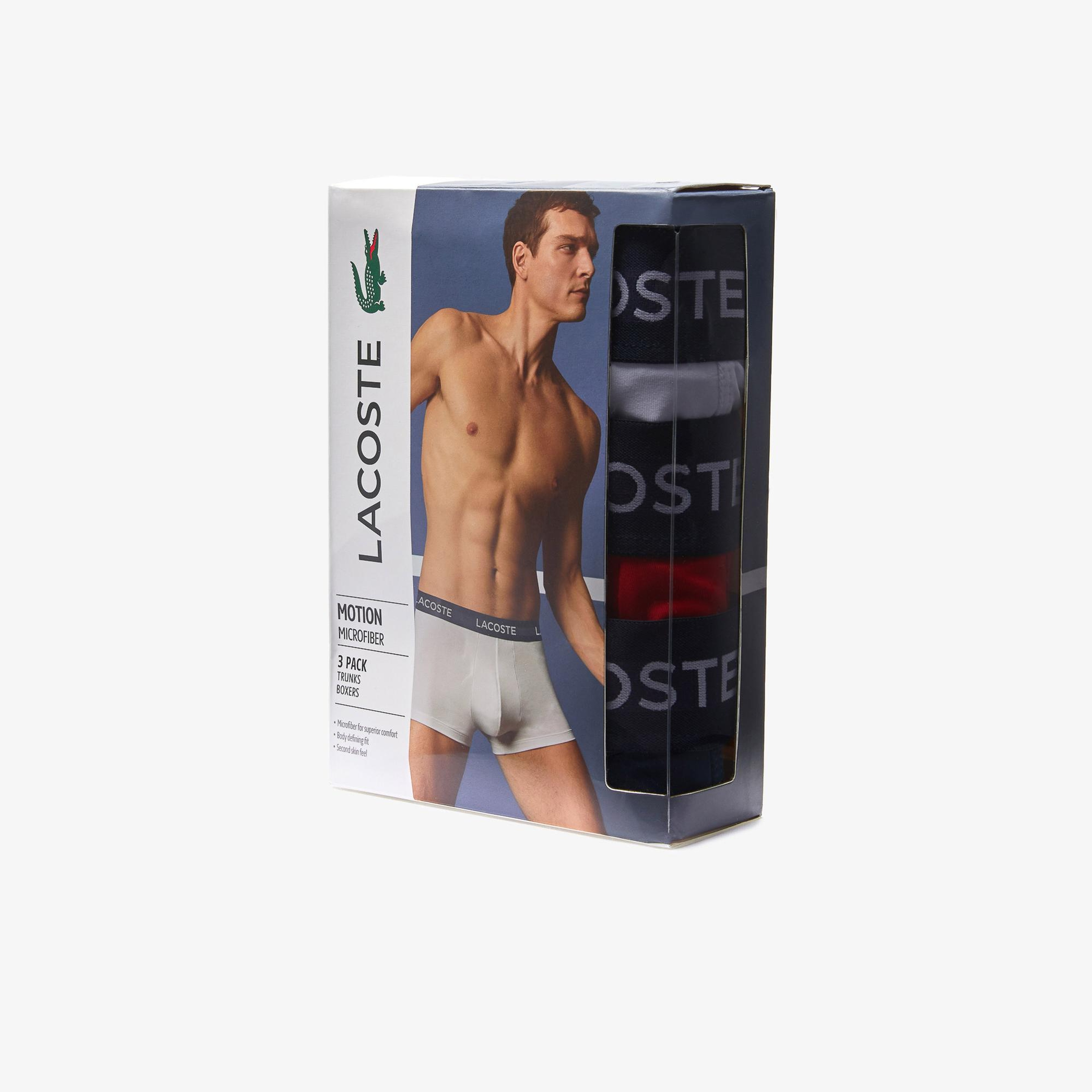 Lacoste Erkek 3'lü Renkli Boxer