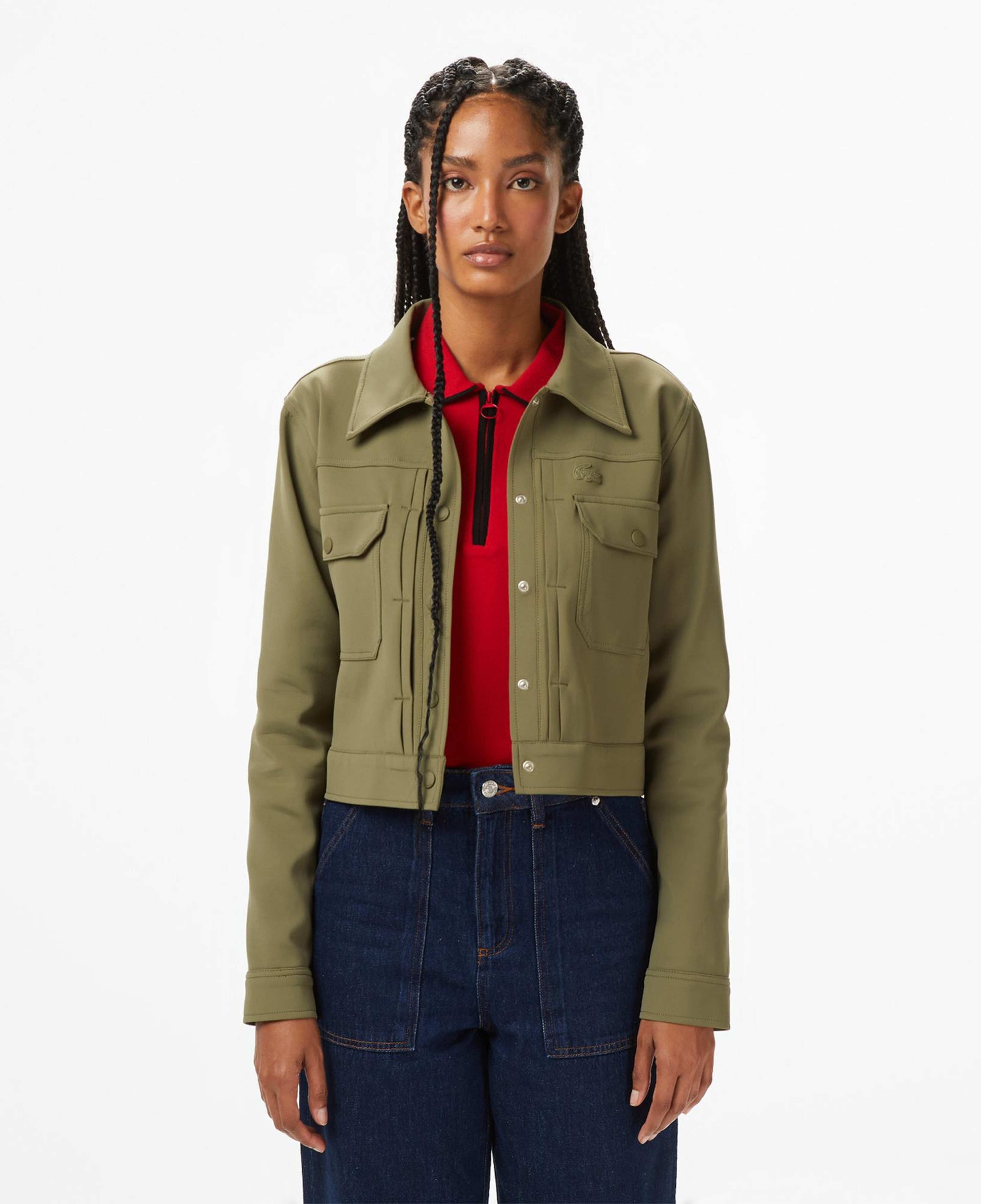 Lacoste Kadın Haki Dış Gömlek