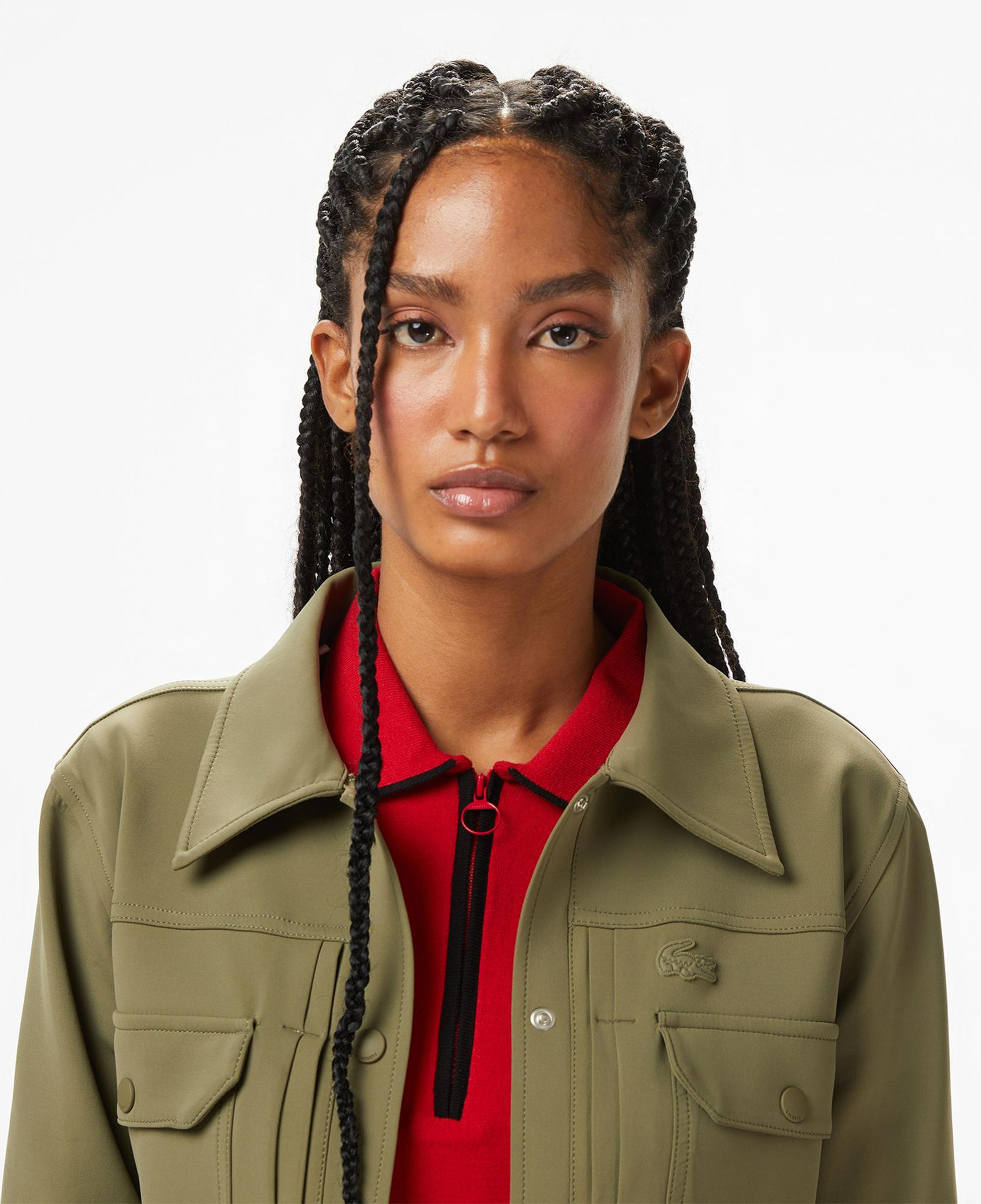 Lacoste Kadın Haki Dış Gömlek