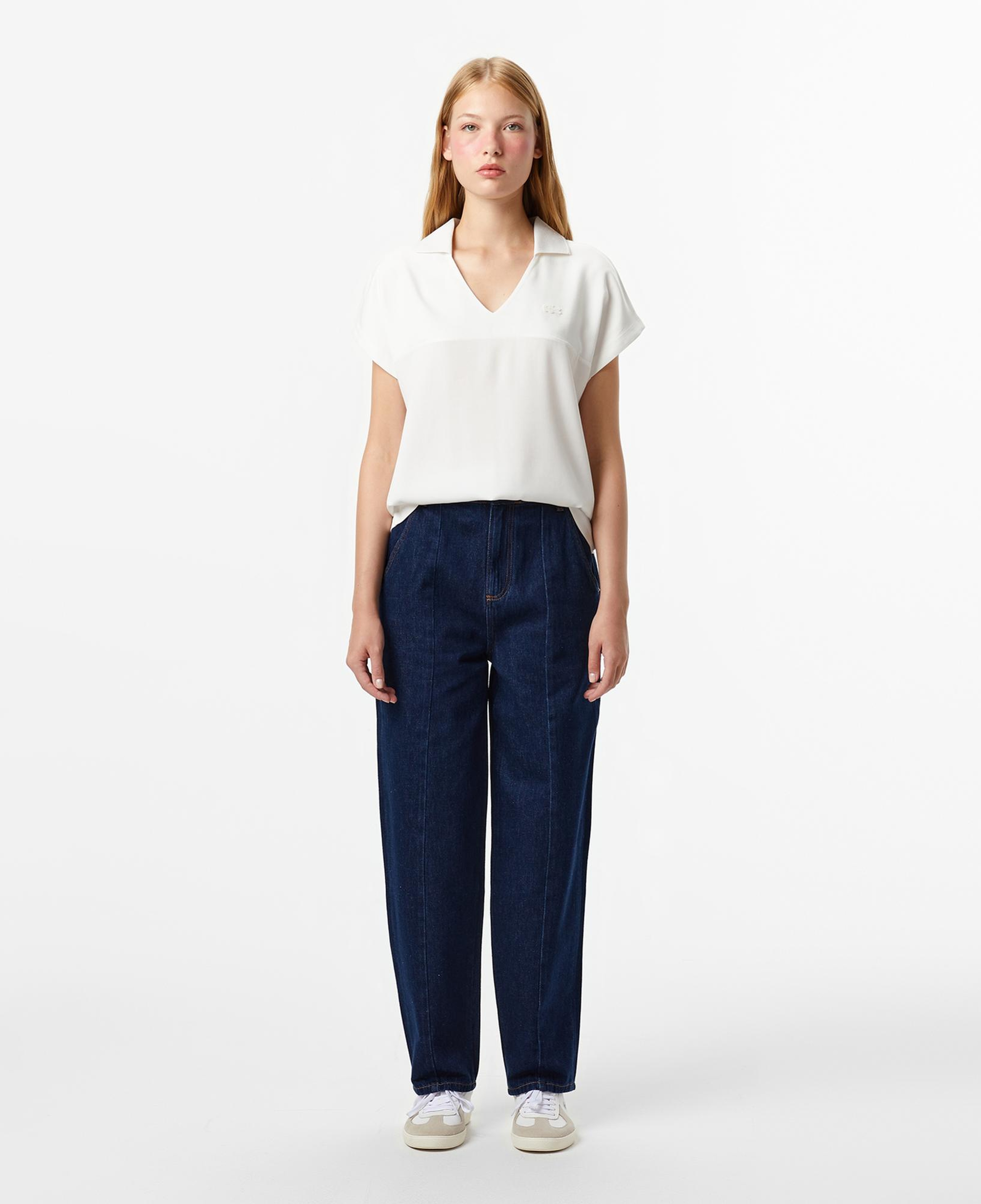 Lacoste Kadın Relaxed Fit Koyu Mavi Jean Pantolon