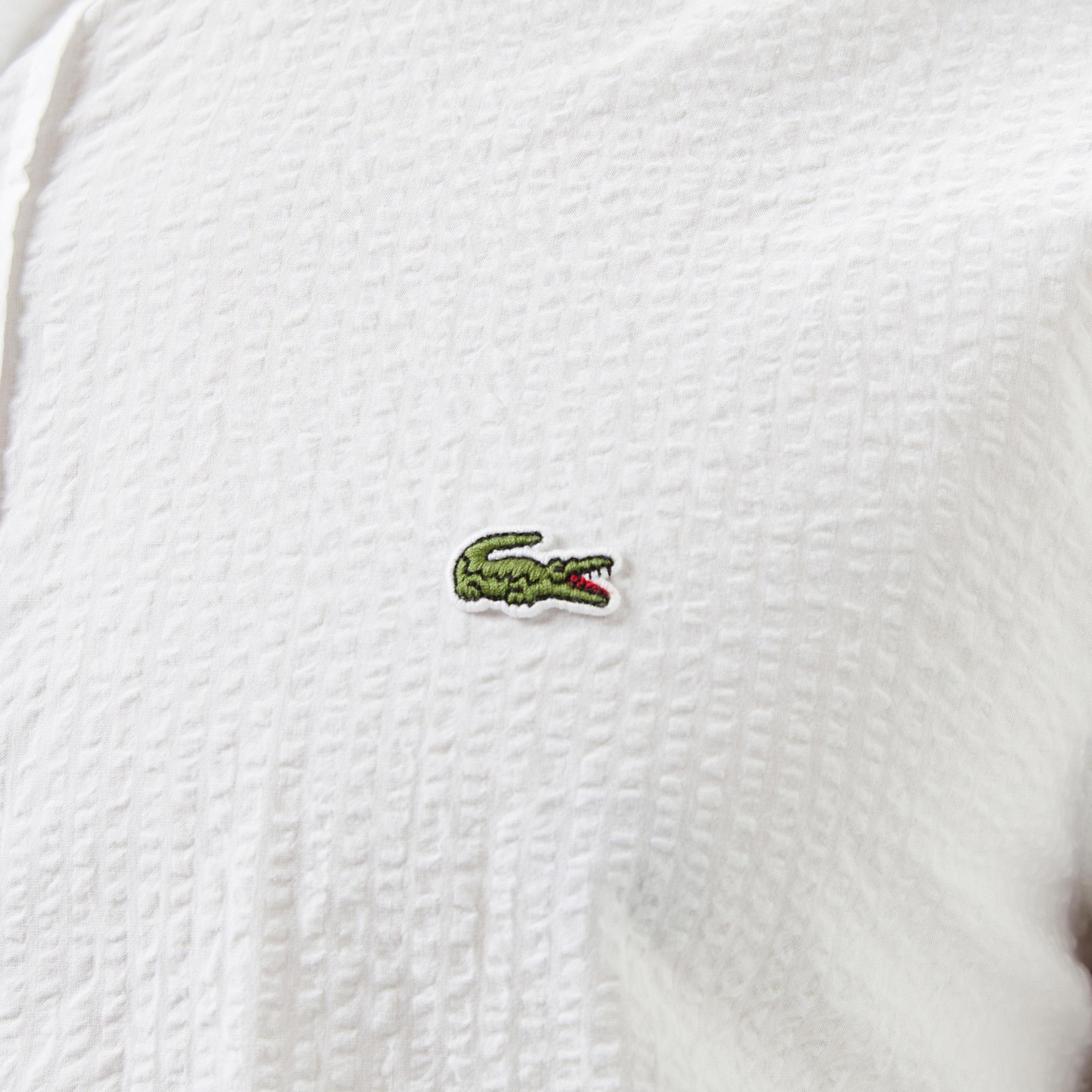 Lacoste Erkek Slim Fit Düğmeli Yaka Beyaz Gömlek