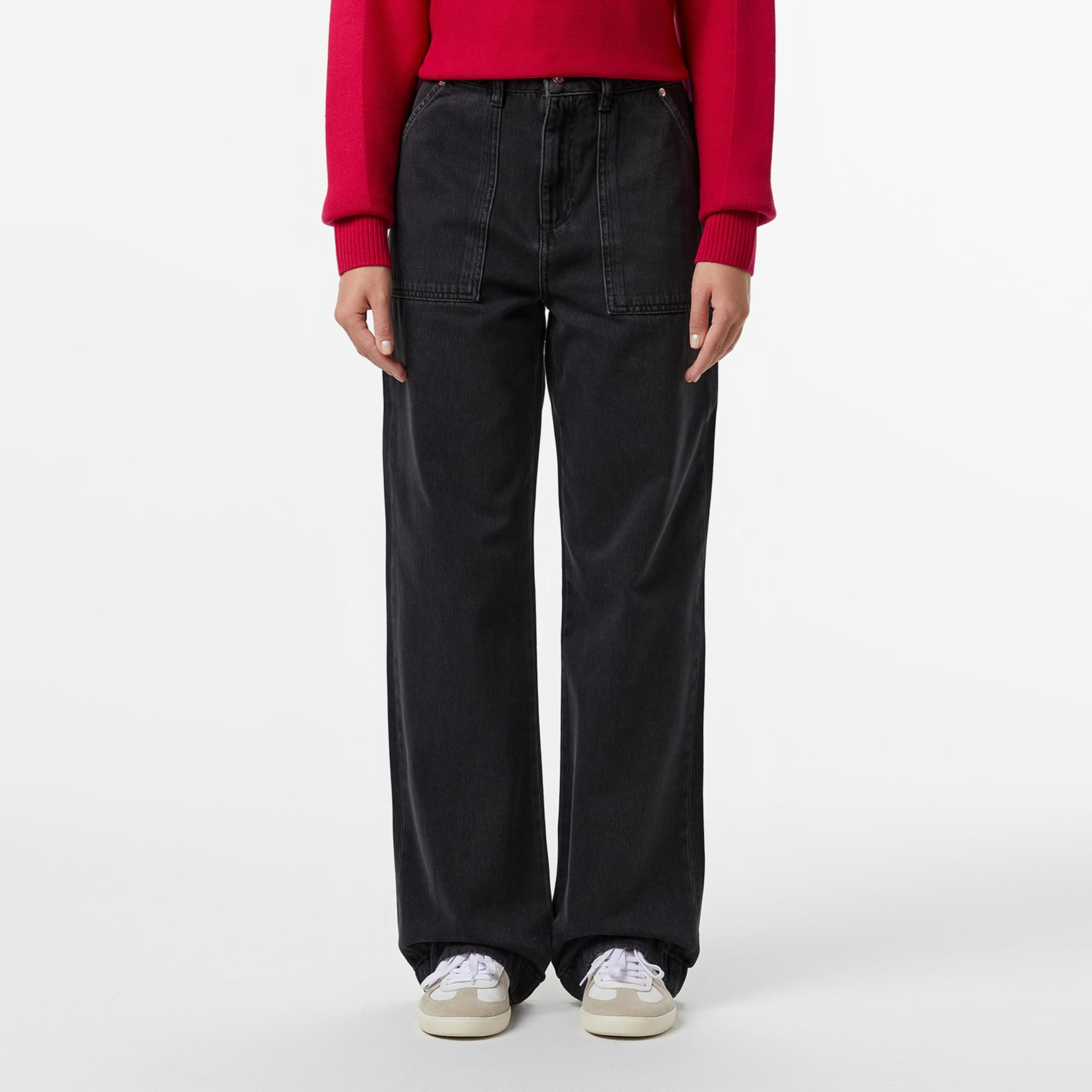 Lacoste Kadın Stragiht Fit Koyu Gri Pantolon