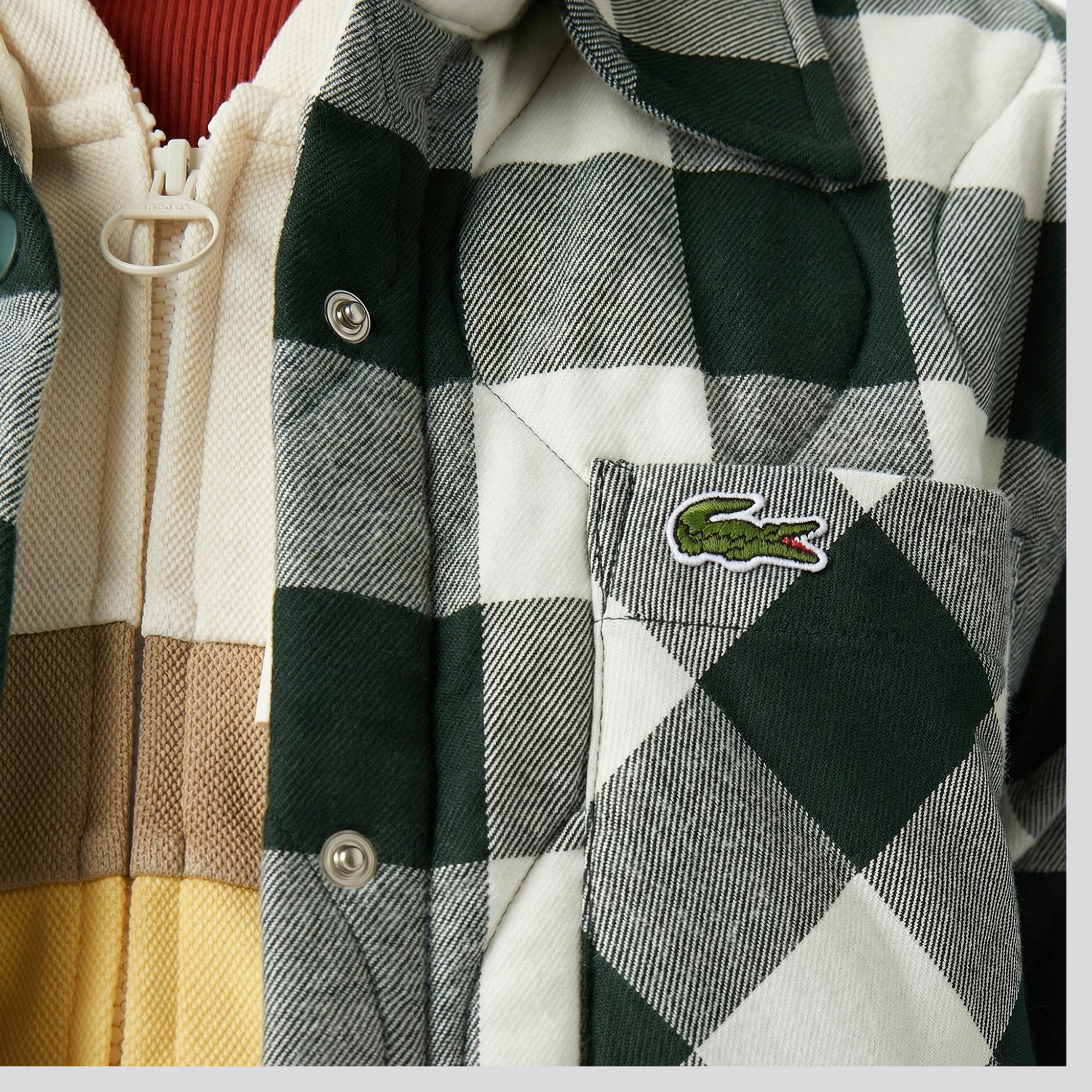 Lacoste Kadın Ekose Koyu Yeşil Gömlek